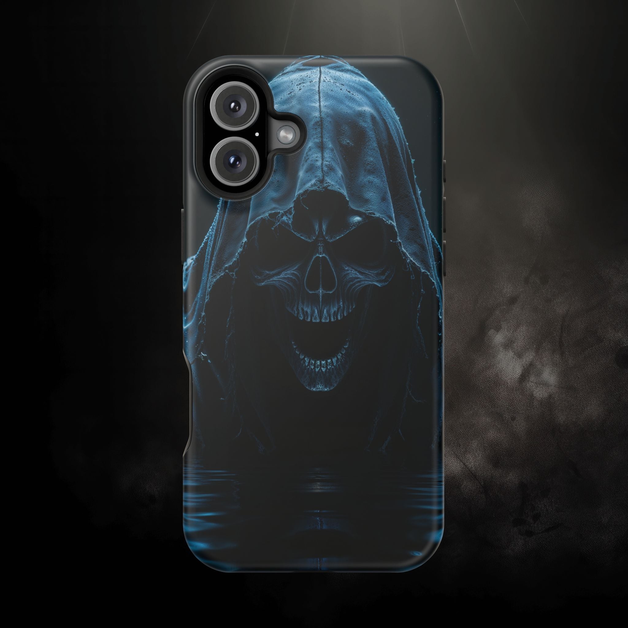 Grim Reaper Magnetic Phone Case – Dark Skull Hooded Cover for iPhone | Edgy Shockproof Protection
