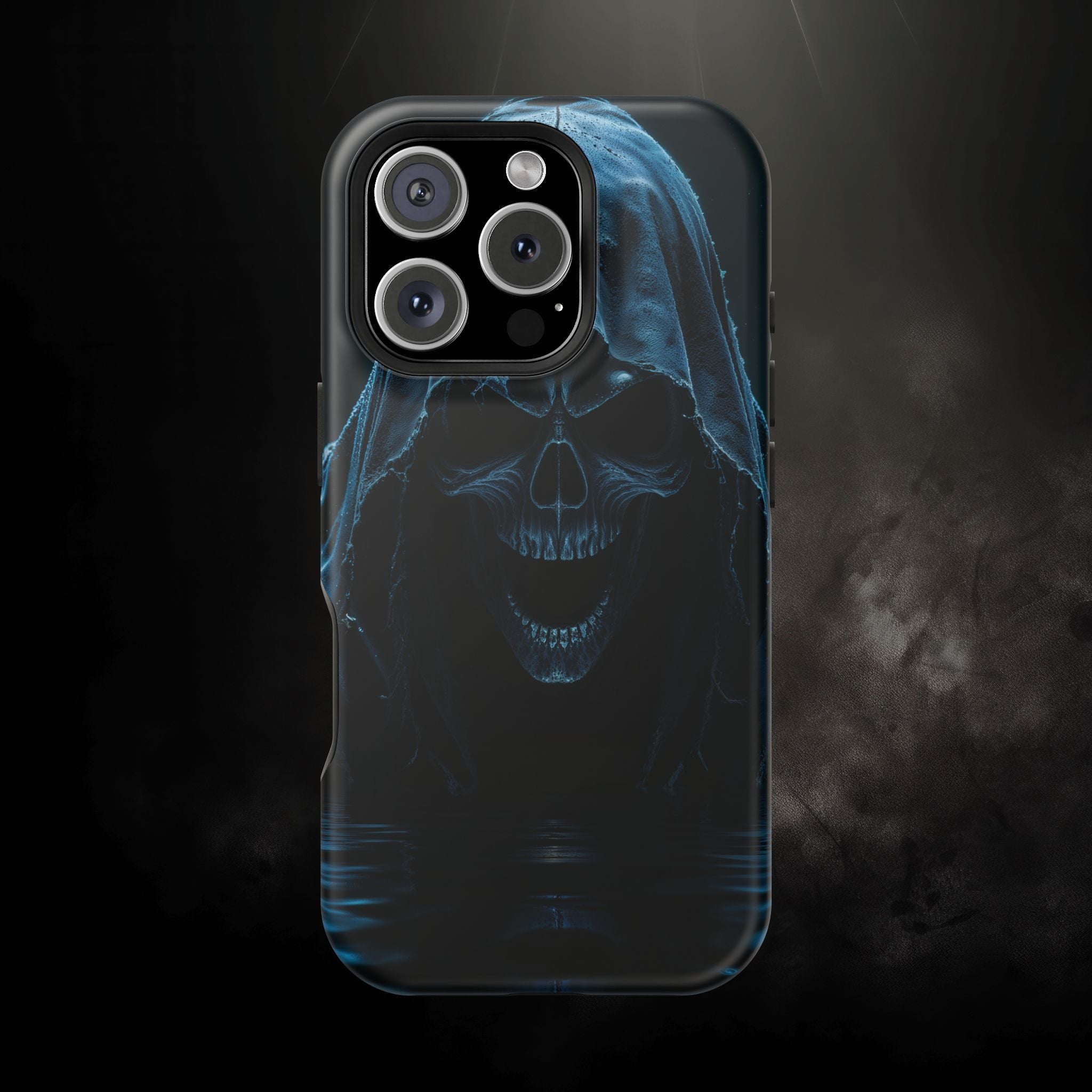Grim Reaper Magnetic Phone Case – Dark Skull Hooded Cover for iPhone | Edgy Shockproof Protection