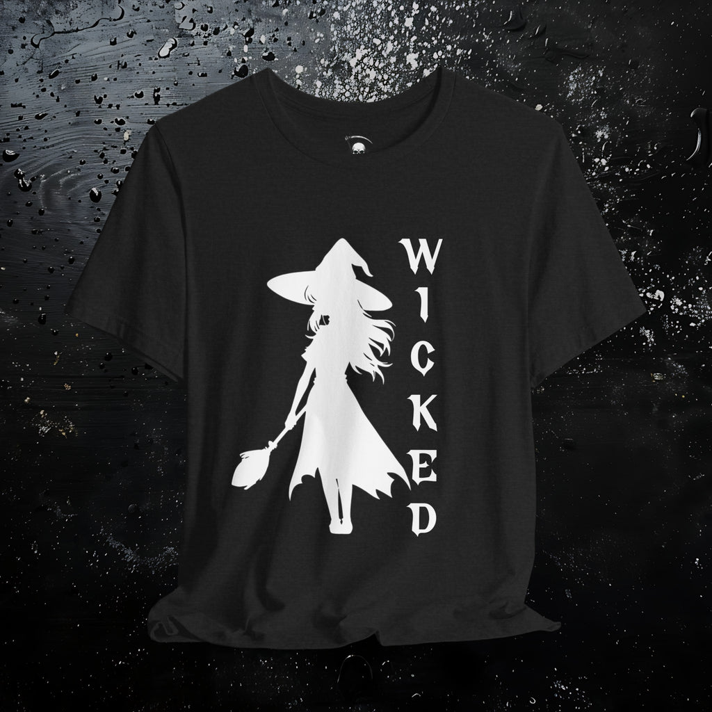 Wicked Witch Silhouette T-Shirt - Enchanting Gothic Style