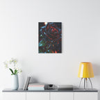 Dark Blood Rose Canvas Print - Gothic Floral Art