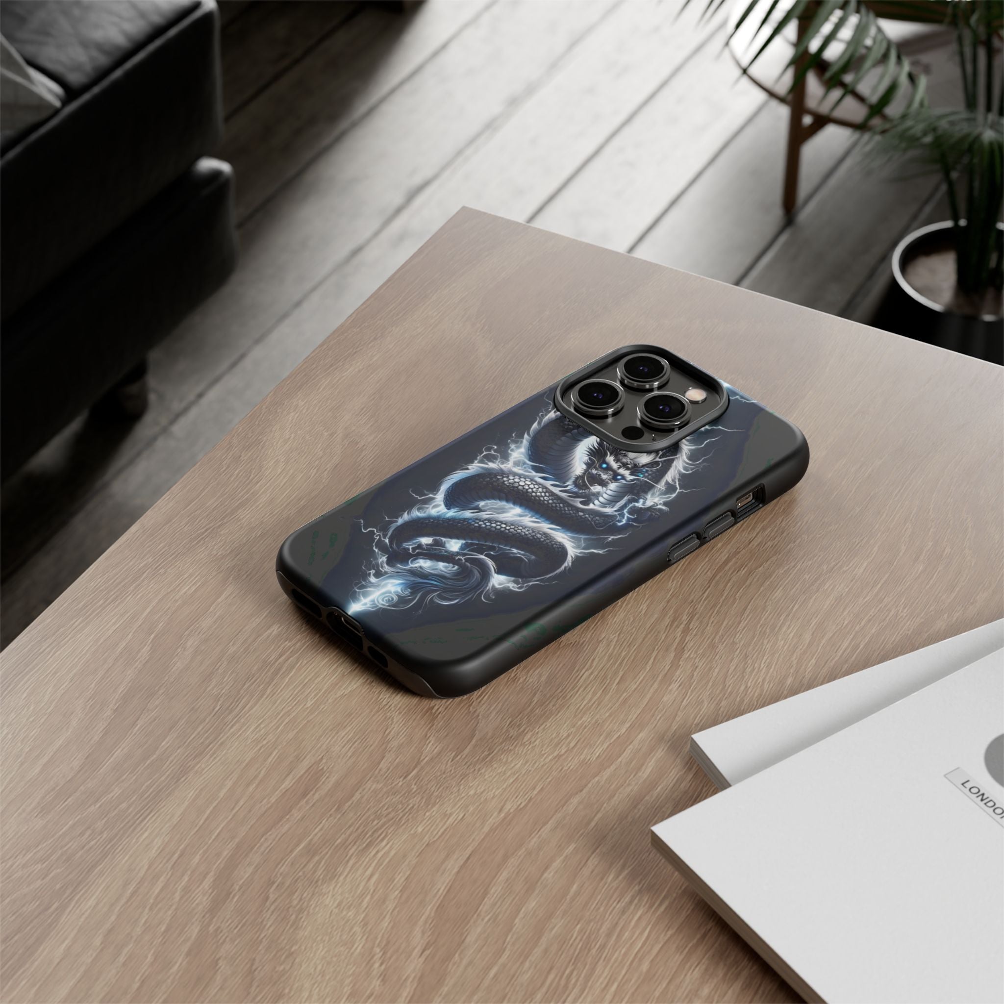 Storm Dragon Phone Case –Dark Thunder Serpent Design | Grim Sanctum