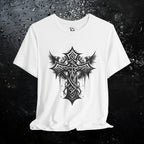 Dark Aesthetic Gothic Winged Cross Shirt