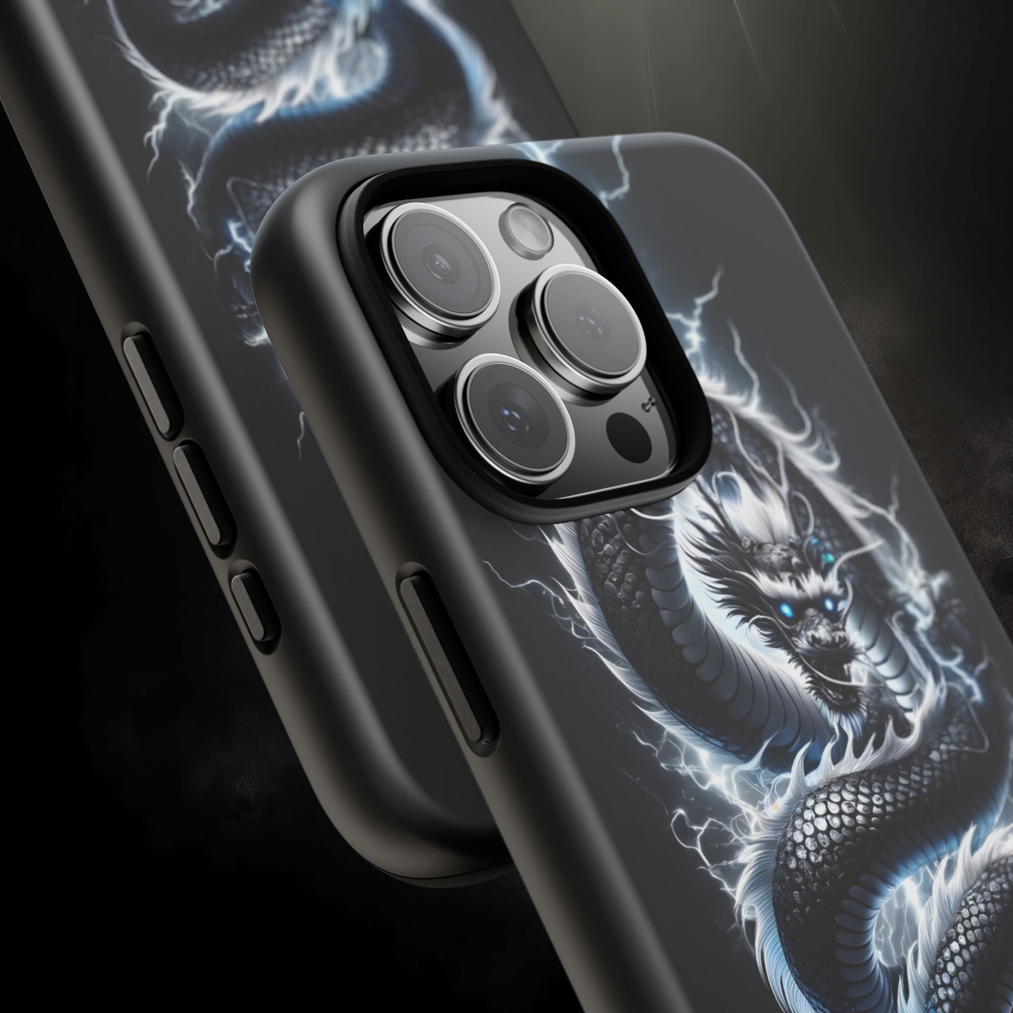 Storm Dragon Phone Case –Dark Thunder Serpent Design | Grim Sanctum