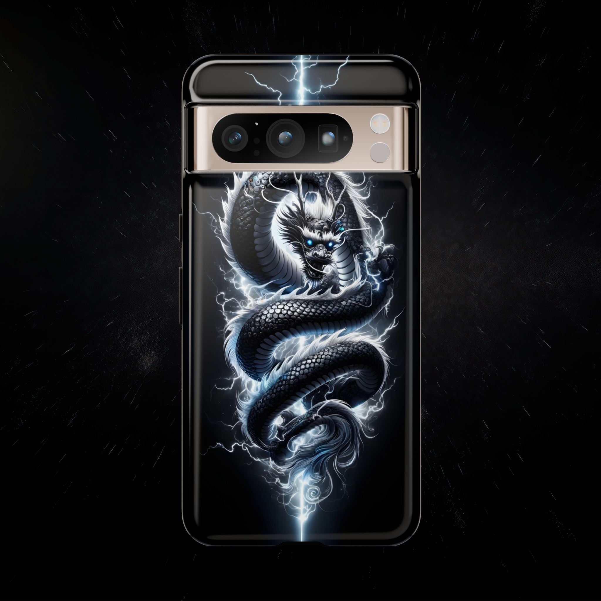 Storm Dragon Phone Case –Dark Thunder Serpent Design | Grim Sanctum