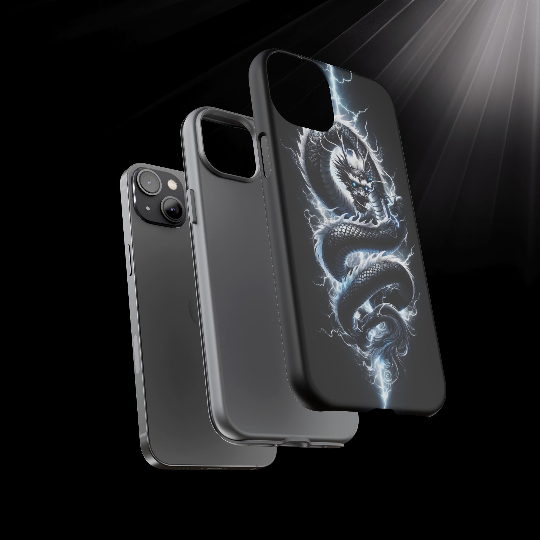 Storm Dragon Phone Case –Dark Thunder Serpent Design | Grim Sanctum