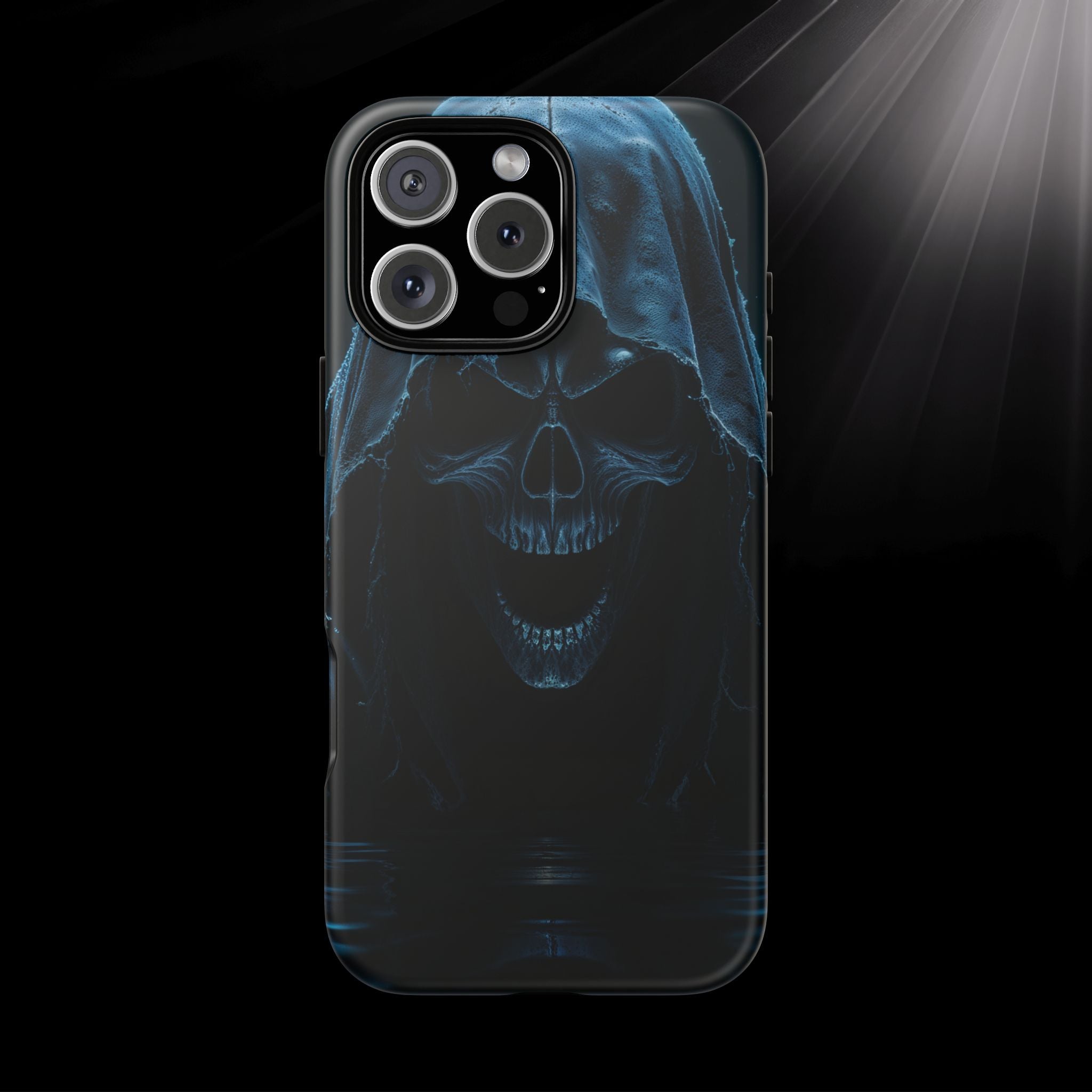 Dark Reaper Phone Case – Gothic Skull Hooded Death Design | Grim Sanctum Exclusive