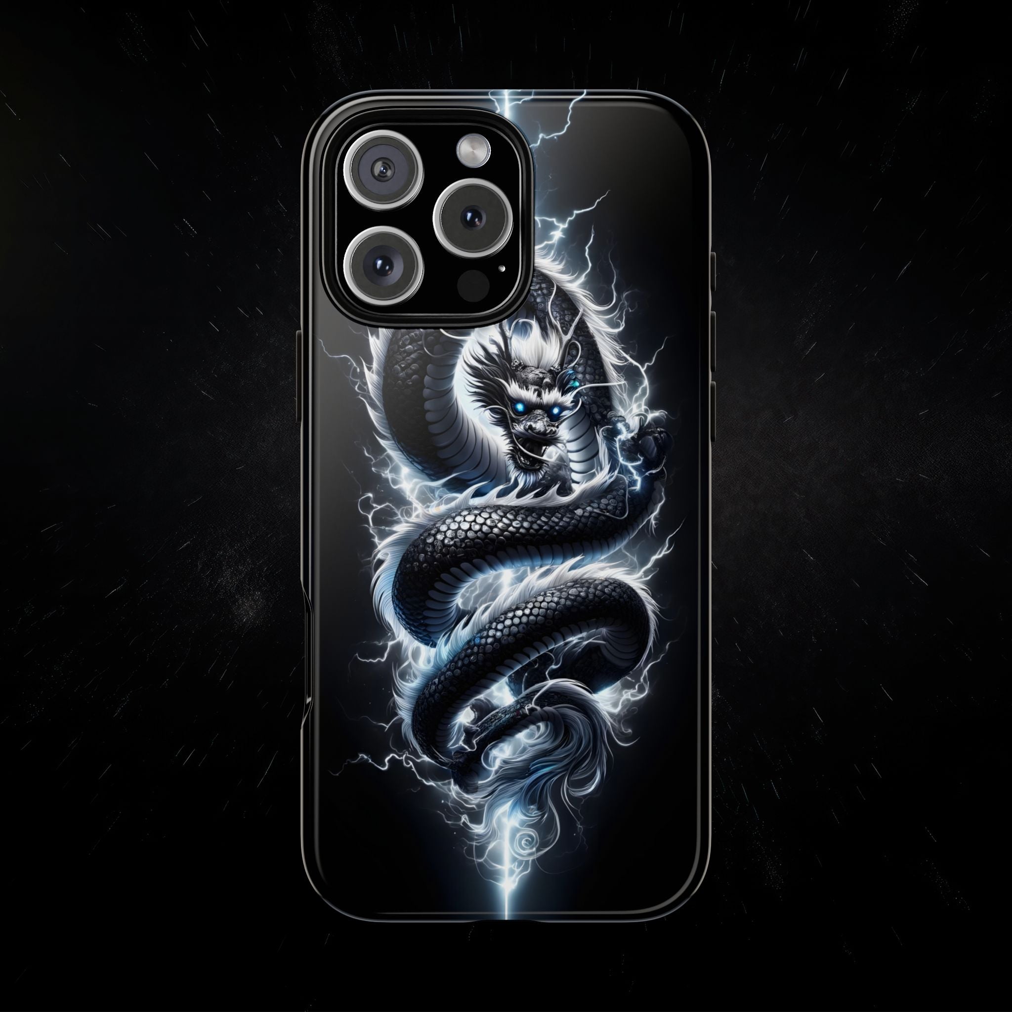 Storm Dragon Phone Case –Dark Thunder Serpent Design | Grim Sanctum