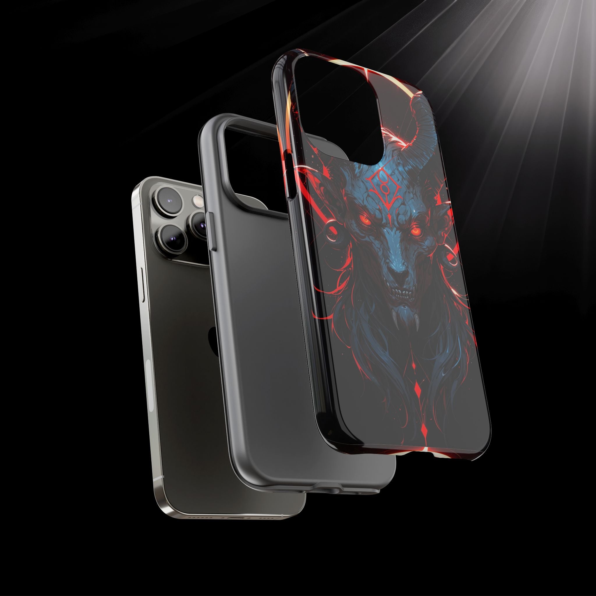 Blasphemous Goat Phone Case – Dark Ritual Sigil Design | Grim Sanctum