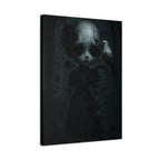 Gothic Cracked Doll Canvas Art with Raven – Dark Victorian Surreal Wall Decor | Haunted Gothic Home Accent
