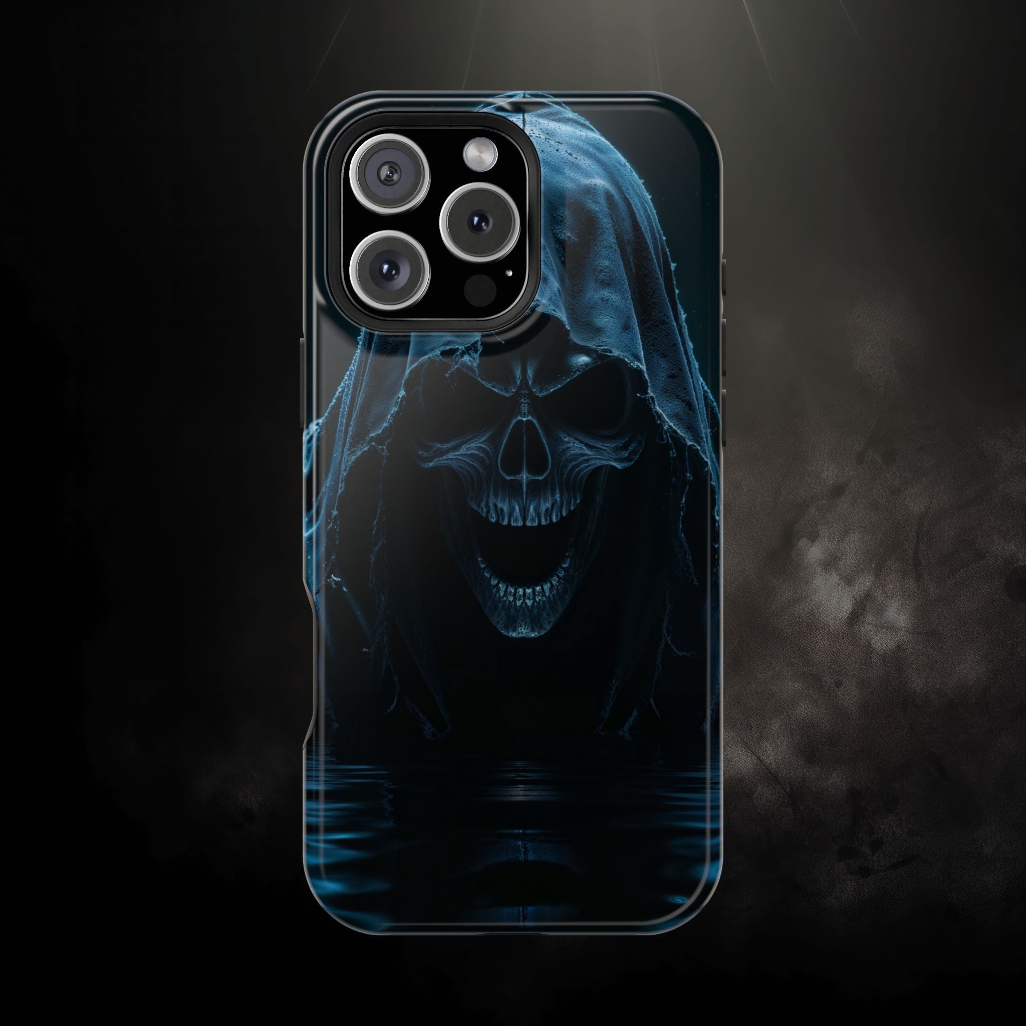 Grim Reaper Magnetic Phone Case – Dark Skull Hooded Cover for iPhone | Edgy Shockproof Protection
