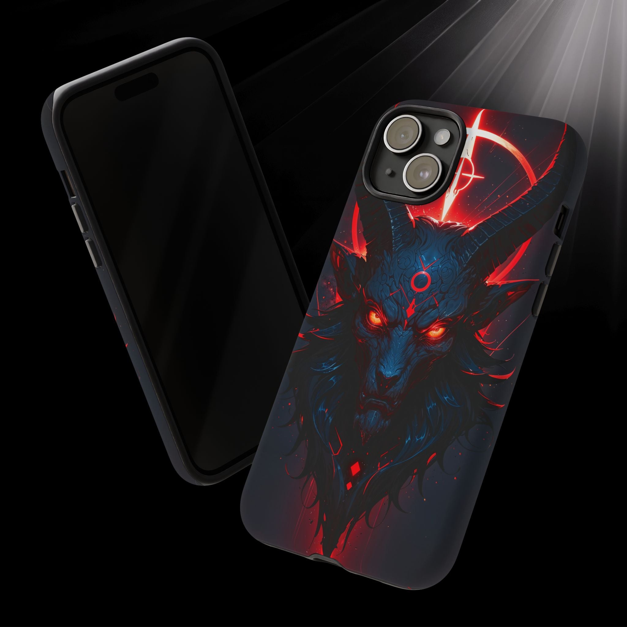 Demonic Goat Phone Case – Occult Baphomet Design | Grim Sanctum