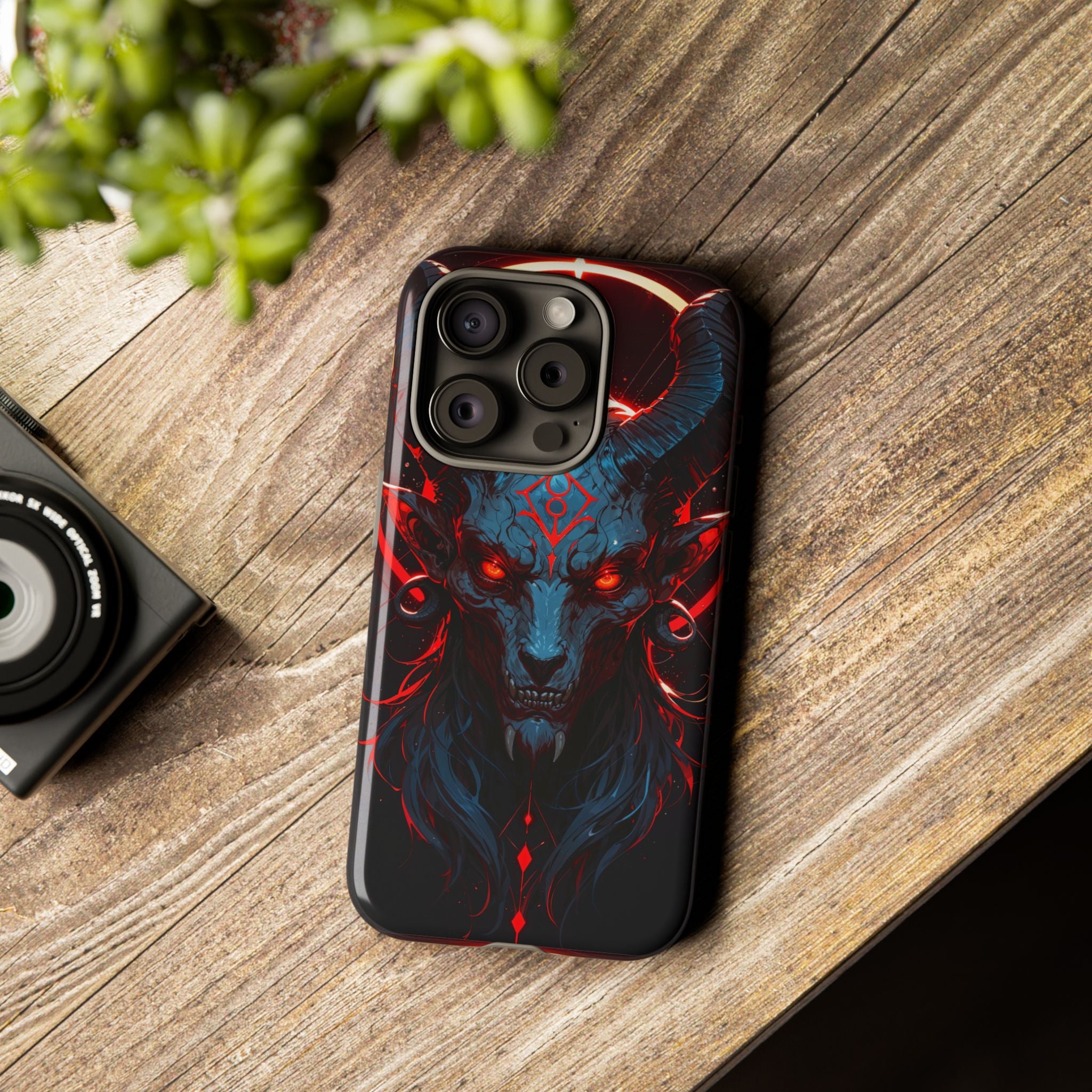 Blasphemous Goat Phone Case – Dark Ritual Sigil Design | Grim Sanctum