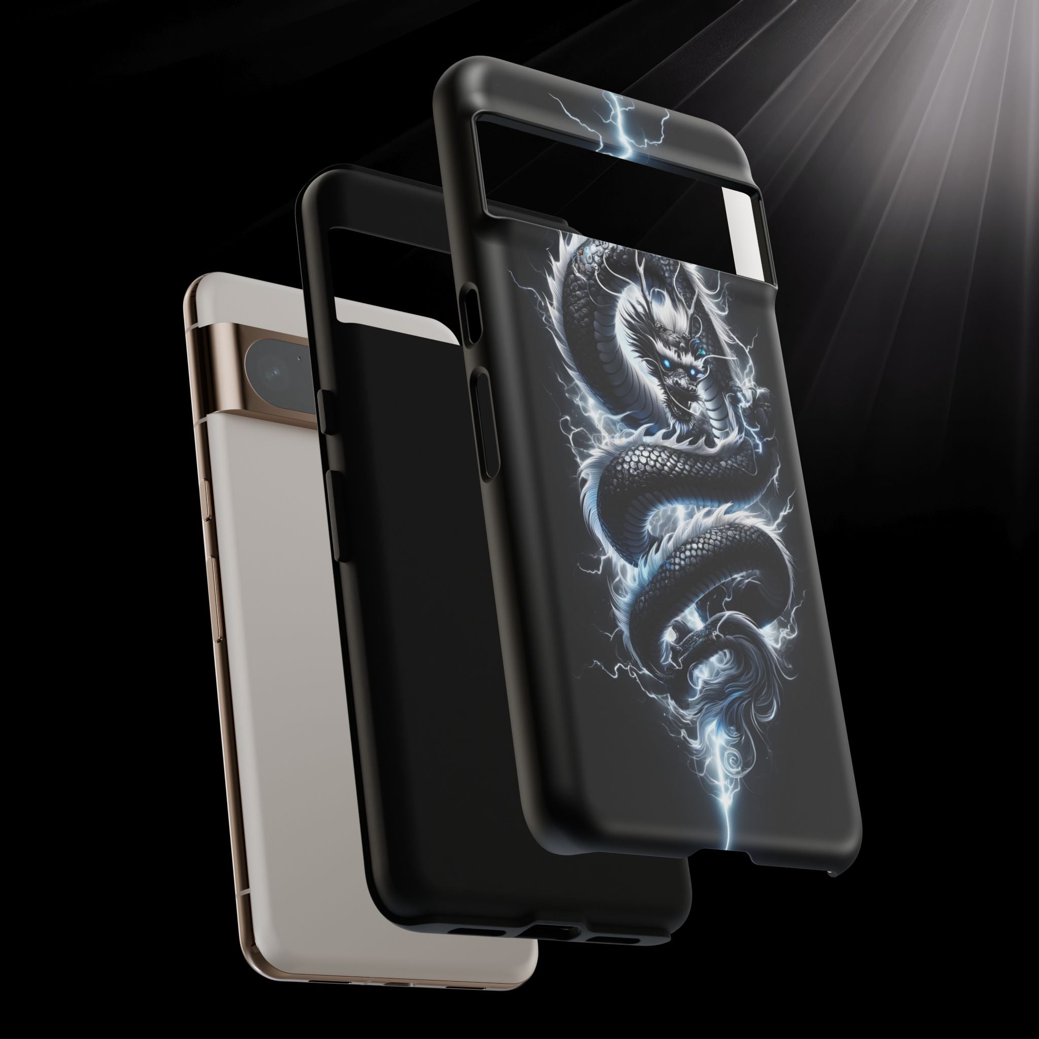 Storm Dragon Phone Case –Dark Thunder Serpent Design | Grim Sanctum