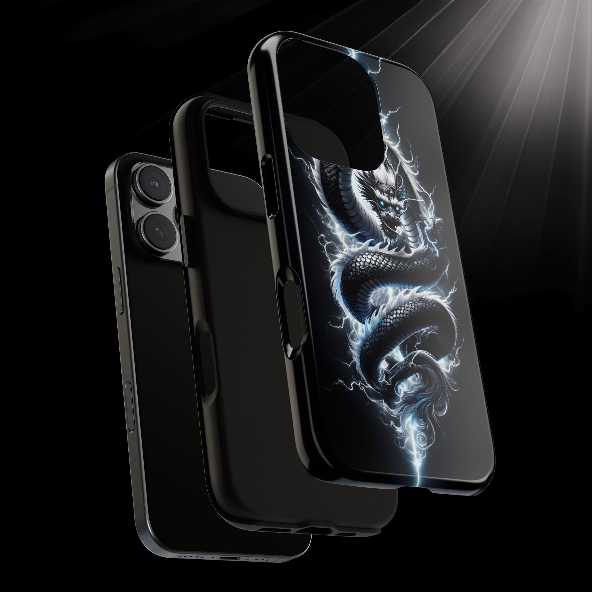 Storm Dragon Phone Case –Dark Thunder Serpent Design | Grim Sanctum