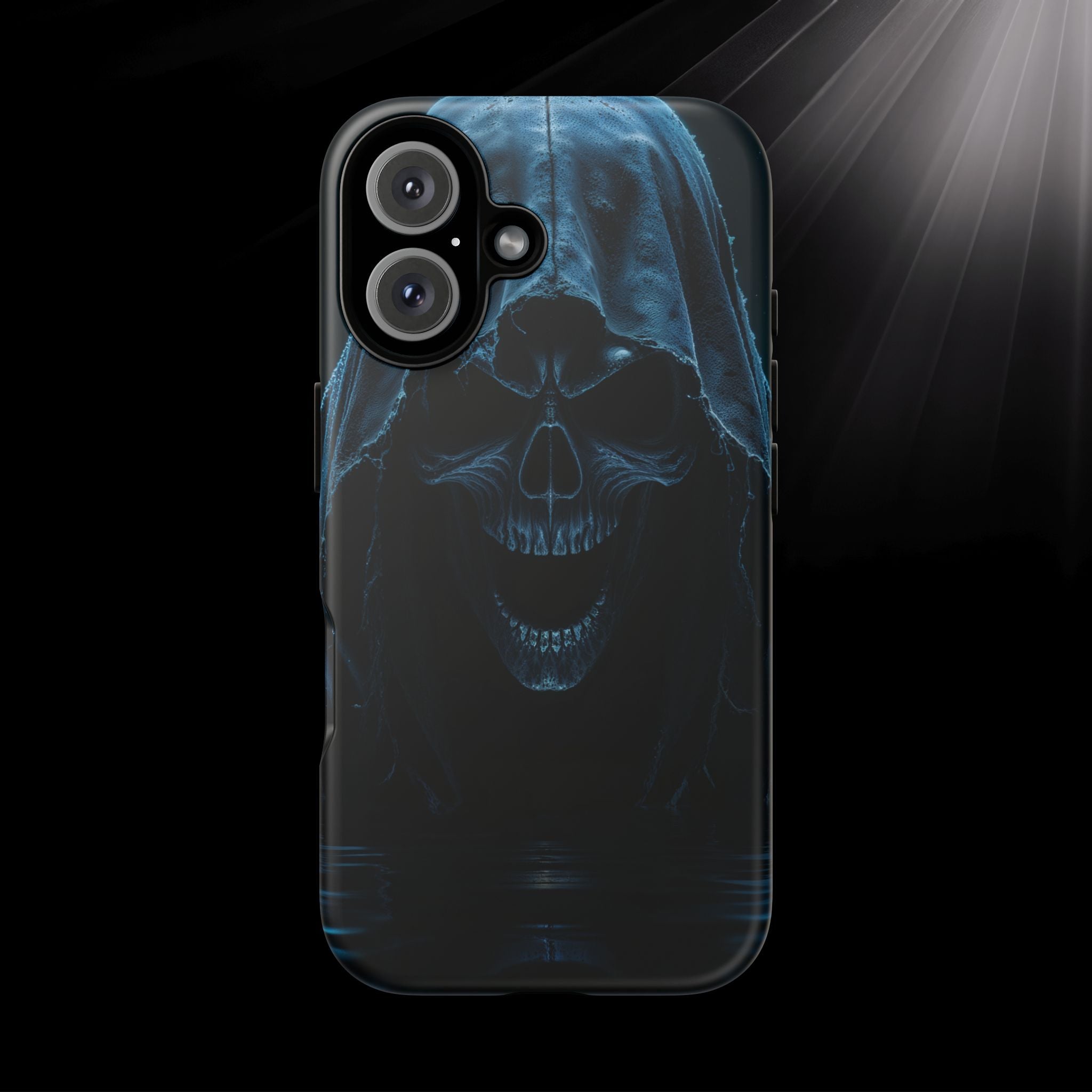 Dark Reaper Phone Case – Gothic Skull Hooded Death Design | Grim Sanctum Exclusive