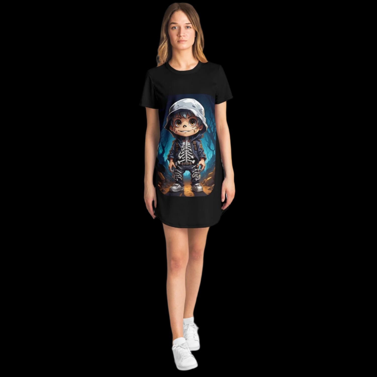 Little Horrors - Leon - Street Style T-Shirt Dress – Soft Stretch & Playful Design