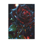 Dark Blood Rose Canvas Print - Gothic Floral Art