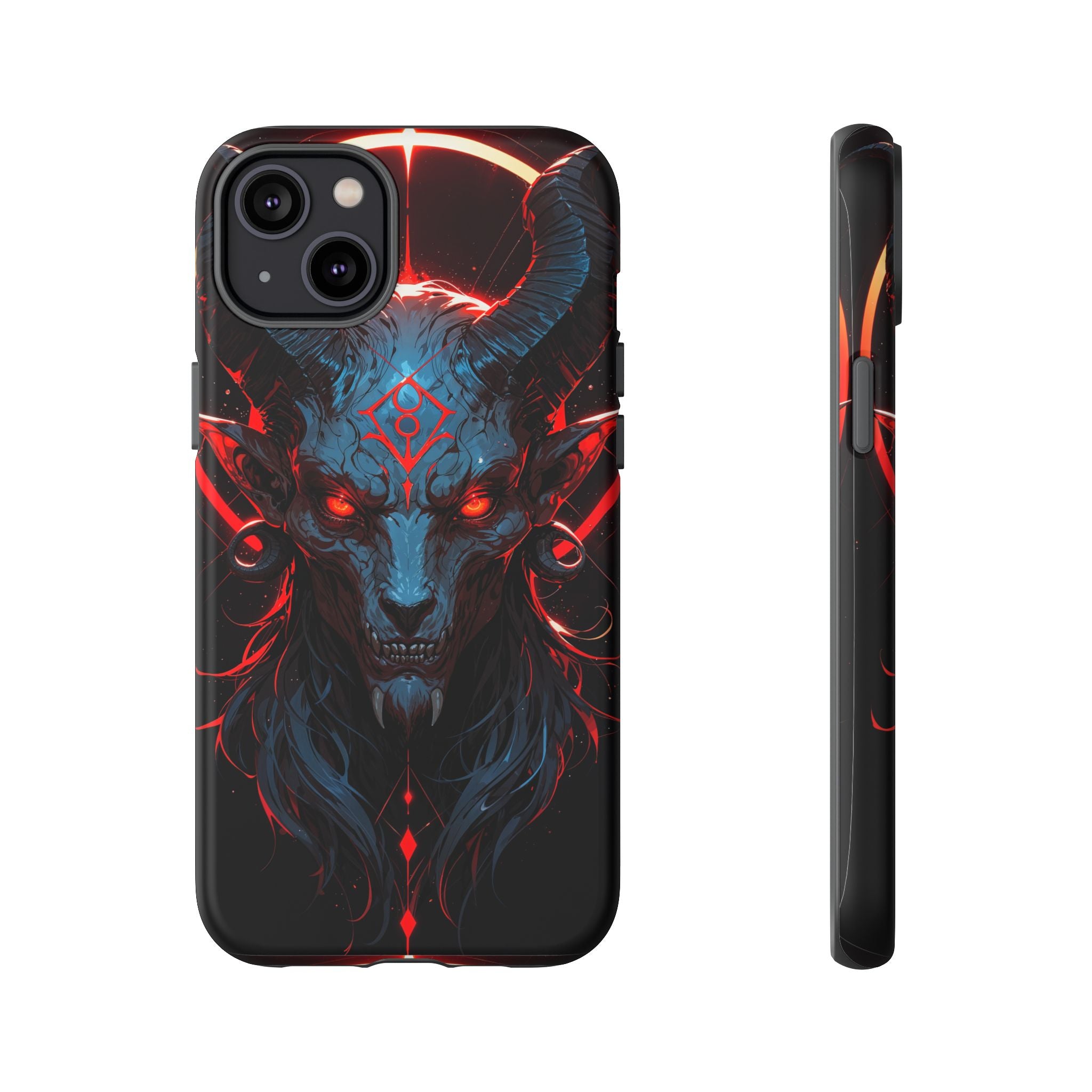 Blasphemous Goat Phone Case – Dark Ritual Sigil Design | Grim Sanctum