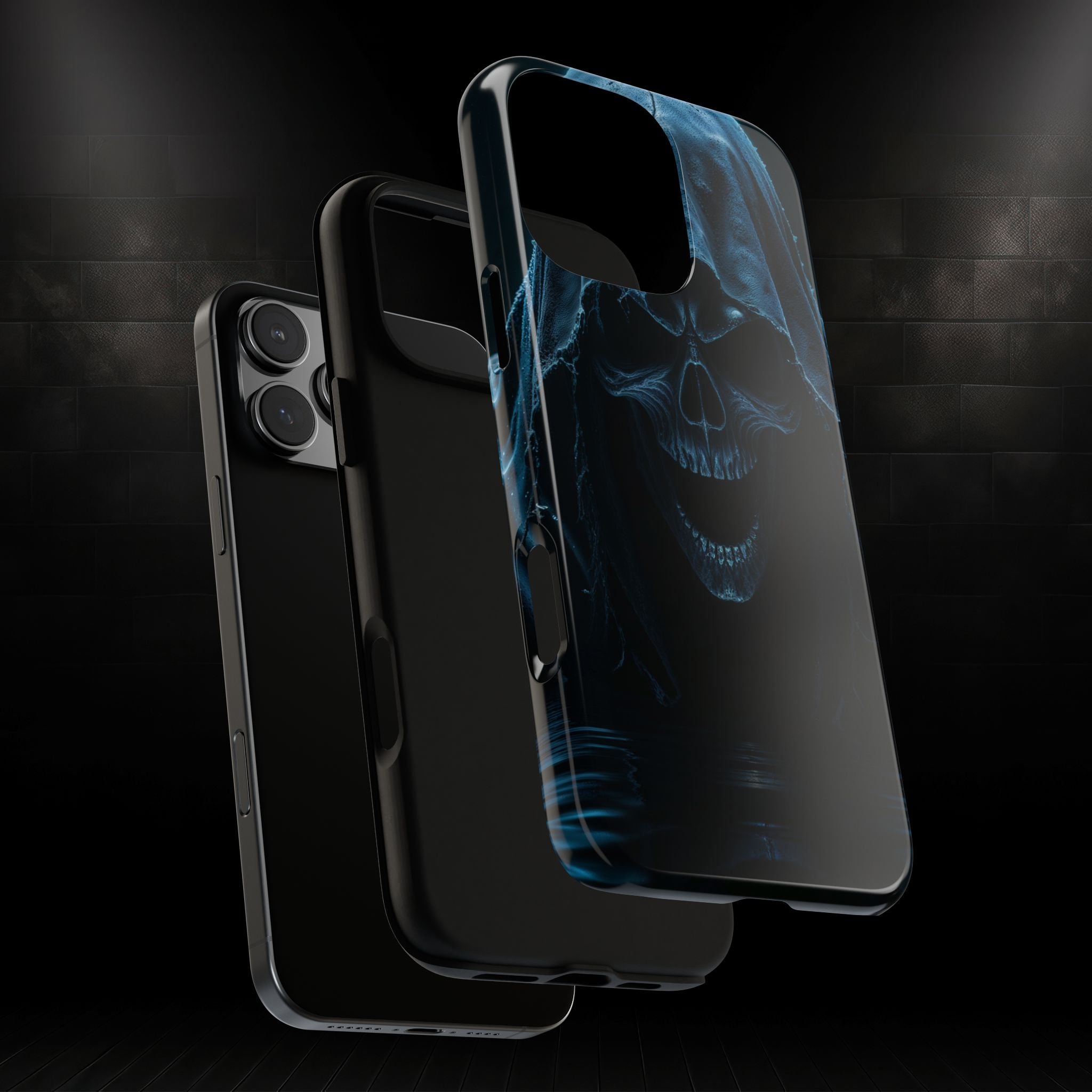 Dark Reaper Phone Case – Gothic Skull Hooded Death Design | Grim Sanctum Exclusive