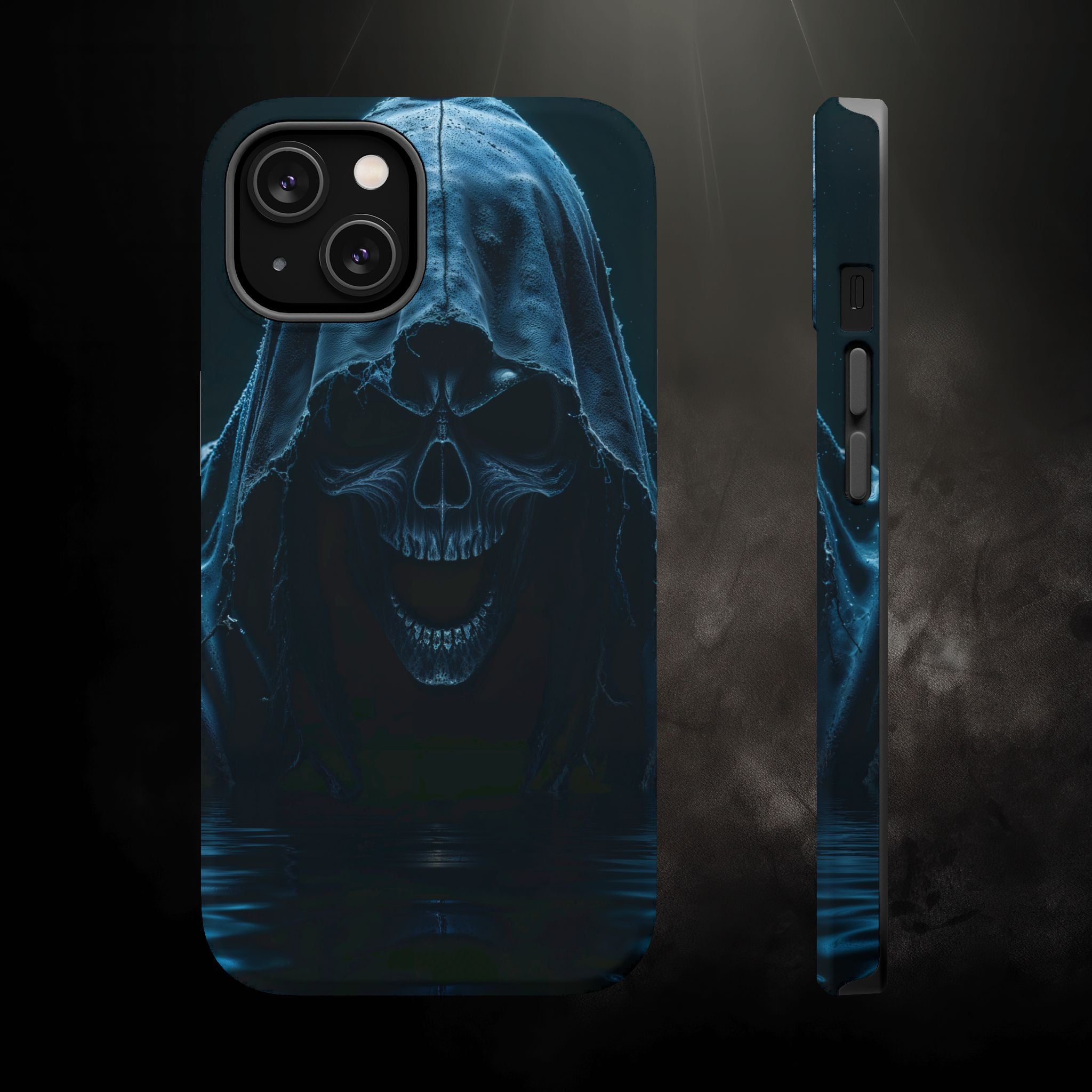 Grim Reaper Magnetic Phone Case – Dark Skull Hooded Cover for iPhone | Edgy Shockproof Protection