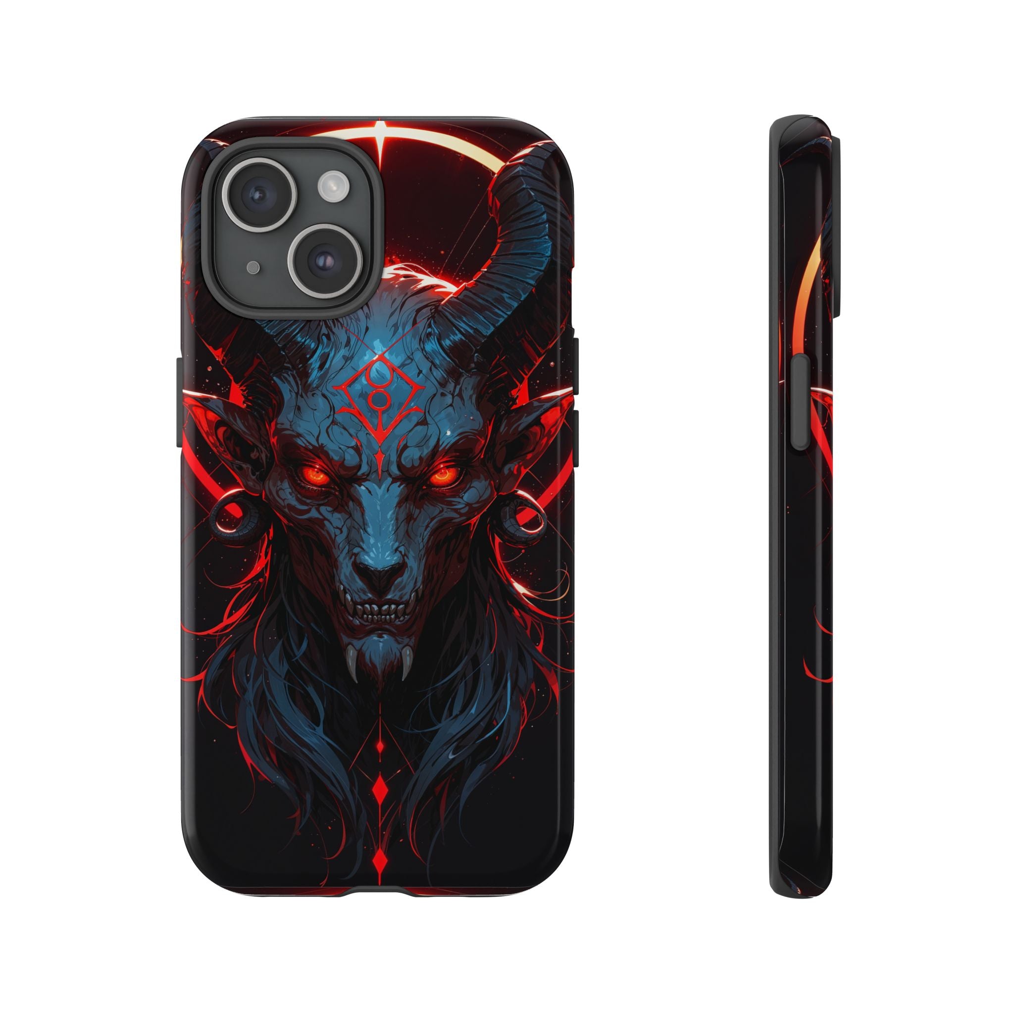 Blasphemous Goat Phone Case – Dark Ritual Sigil Design | Grim Sanctum