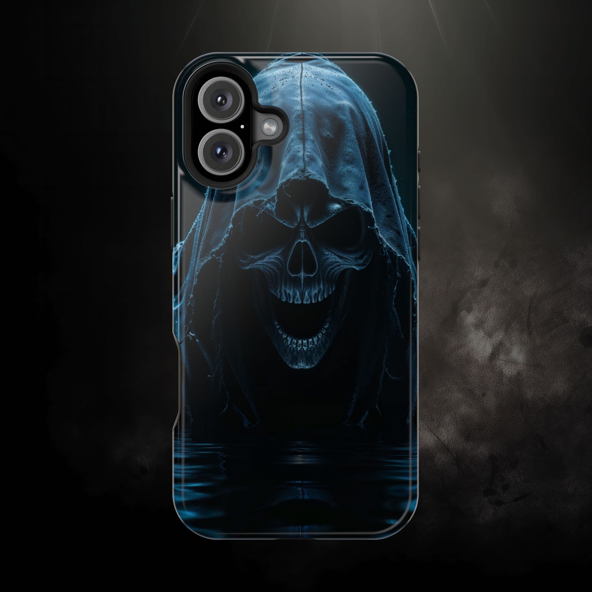 Grim Reaper Magnetic Phone Case – Dark Skull Hooded Cover for iPhone | Edgy Shockproof Protection