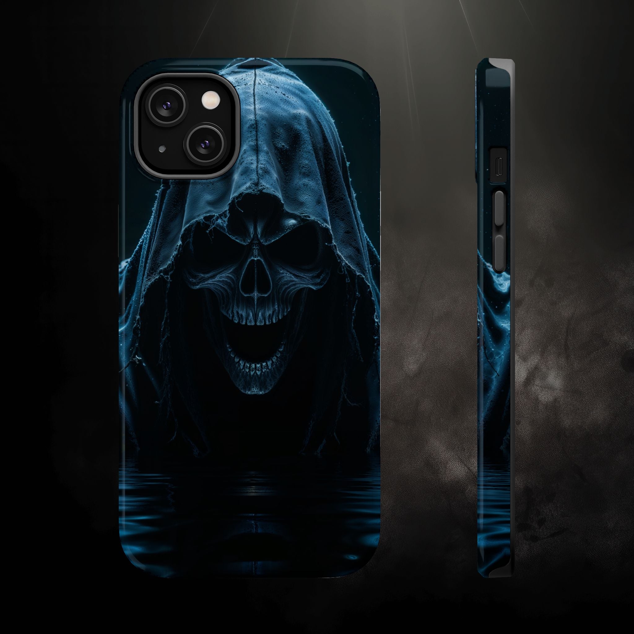 Grim Reaper Magnetic Phone Case – Dark Skull Hooded Cover for iPhone | Edgy Shockproof Protection