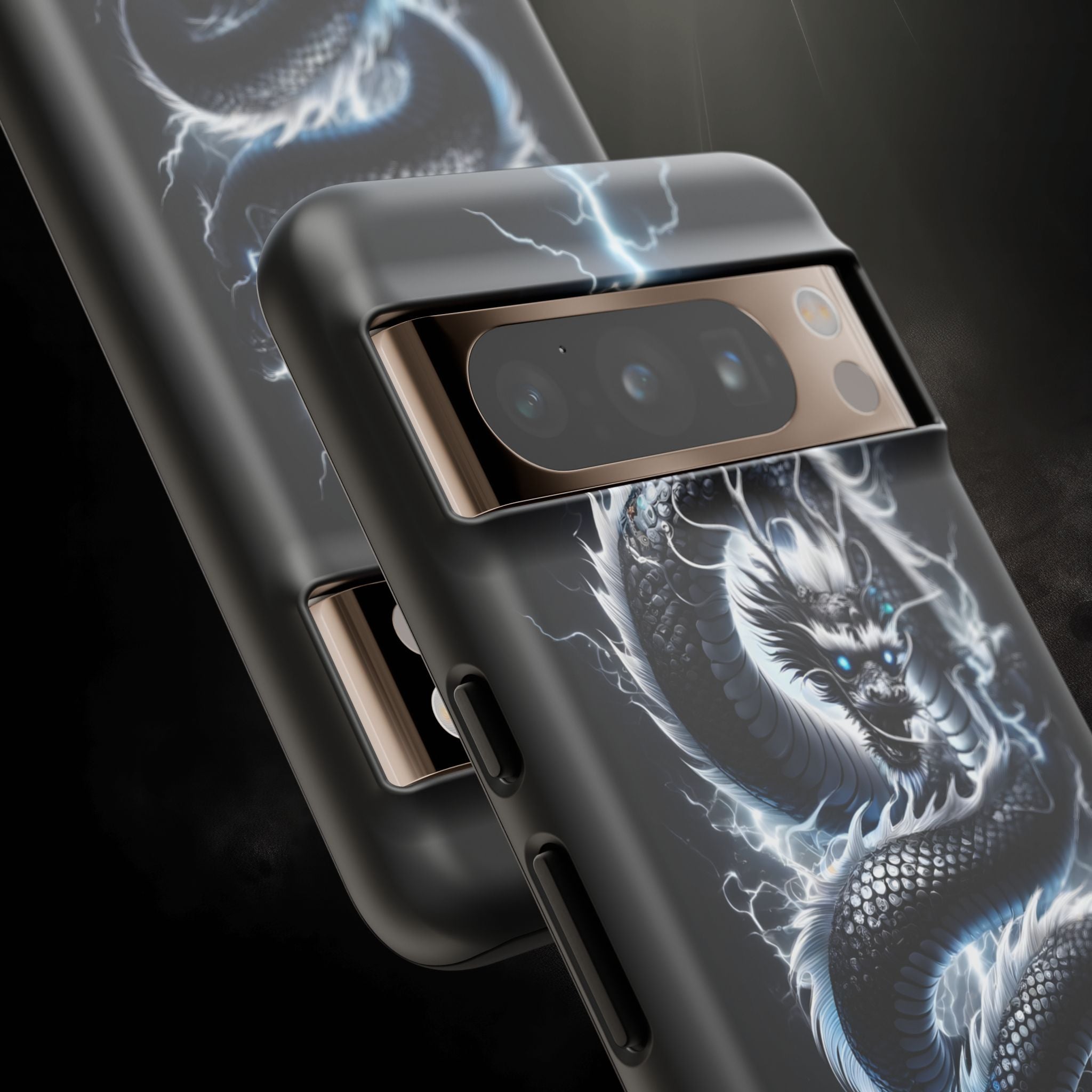 Storm Dragon Phone Case –Dark Thunder Serpent Design | Grim Sanctum