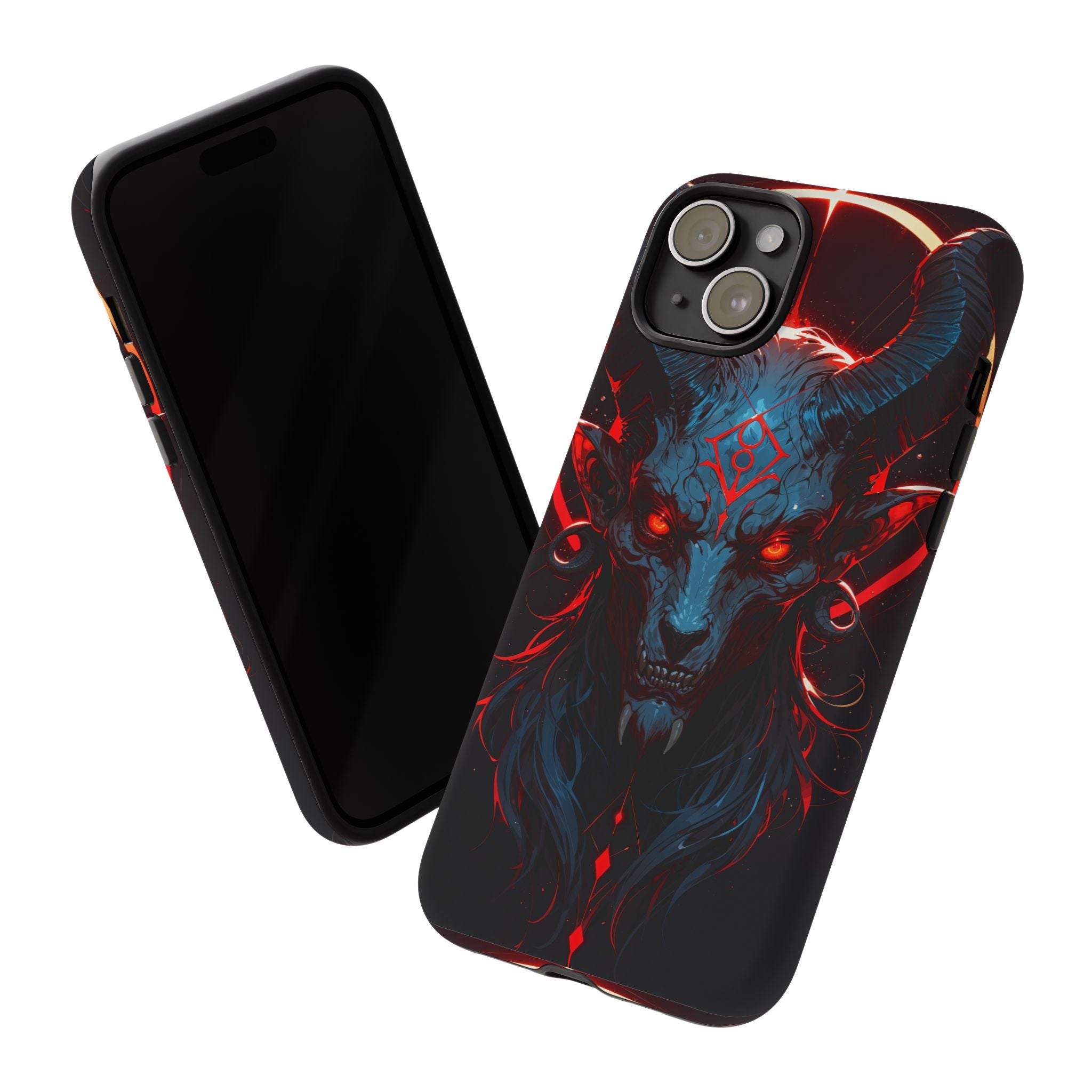 Blasphemous Goat Phone Case – Dark Ritual Sigil Design | Grim Sanctum