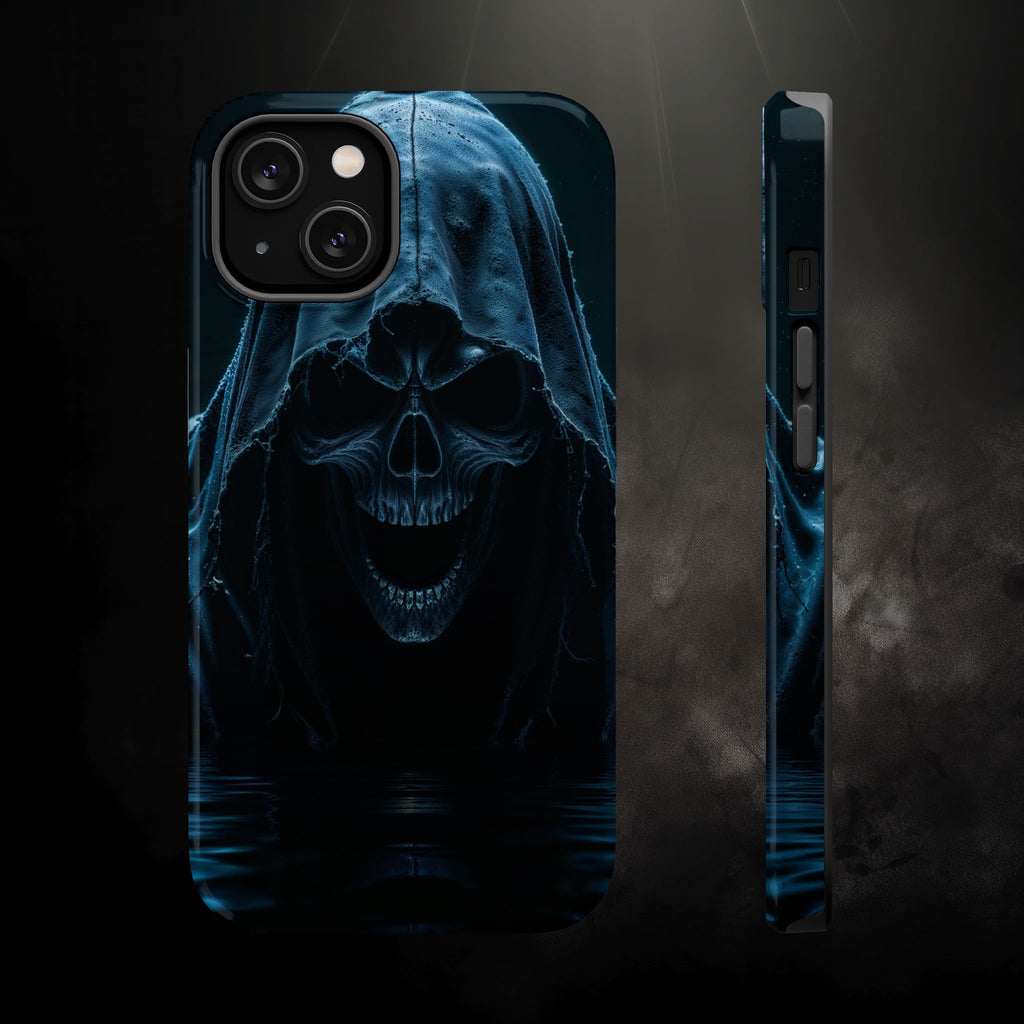 Grim Reaper Magnetic Phone Case – Dark Skull Hooded Cover for iPhone | Edgy Shockproof Protection