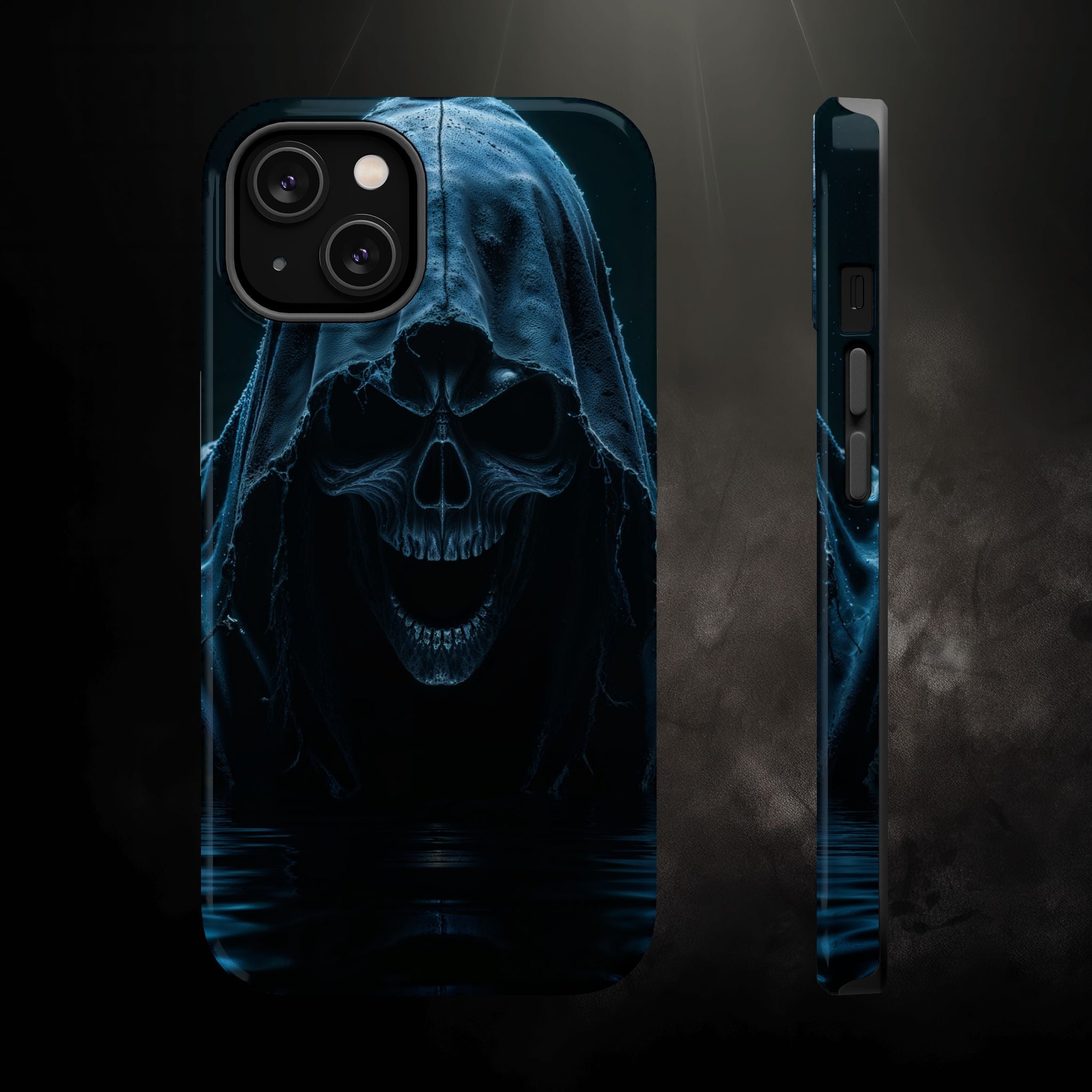 Grim Reaper Magnetic Phone Case – Dark Skull Hooded Cover for iPhone | Edgy Shockproof Protection