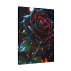Dark Blood Rose Canvas Print - Gothic Floral Art