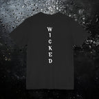 Wicked Witch Silhouette T-Shirt - Enchanting Gothic Style with Spine Print