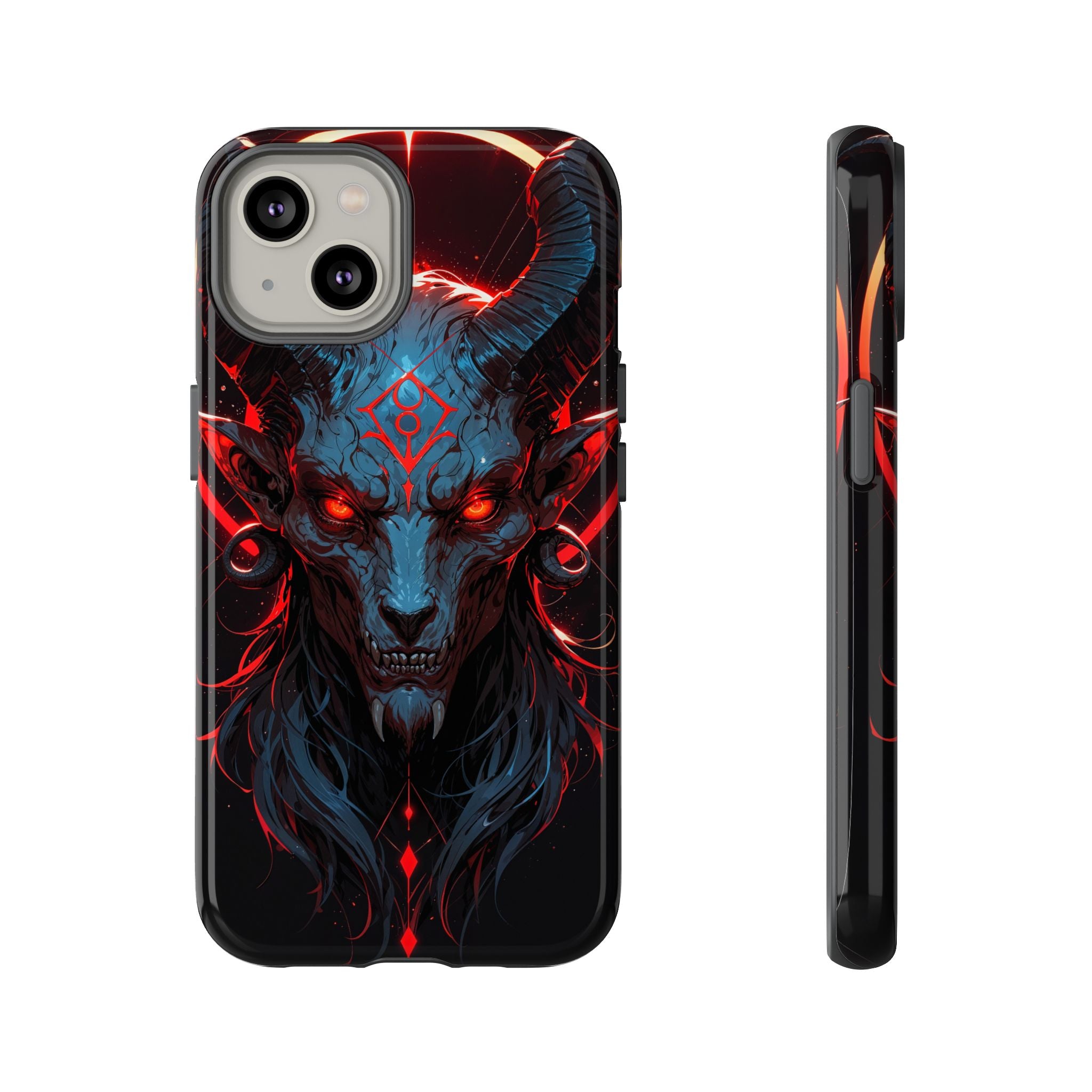 Blasphemous Goat Phone Case – Dark Ritual Sigil Design | Grim Sanctum