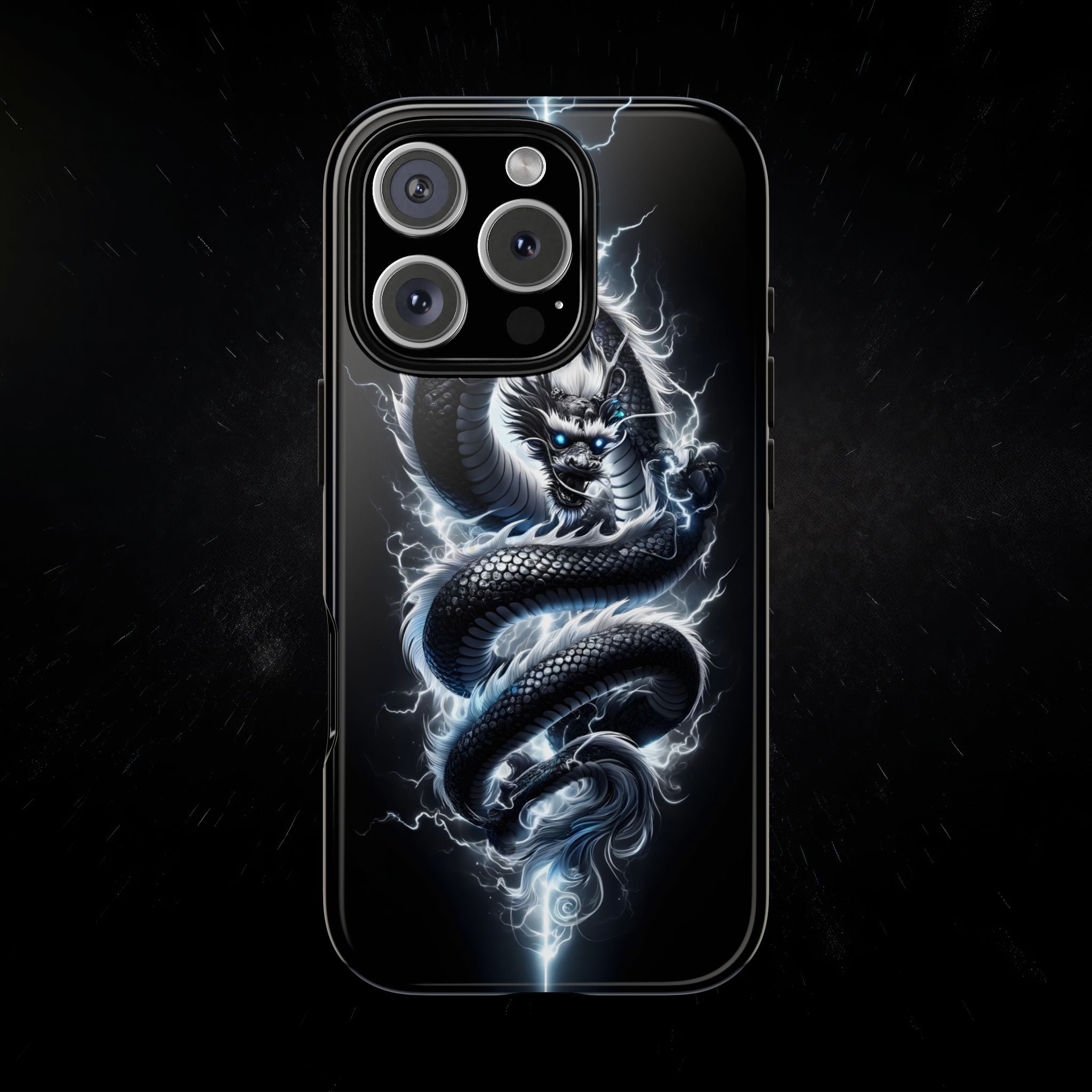 Storm Dragon Phone Case –Dark Thunder Serpent Design | Grim Sanctum