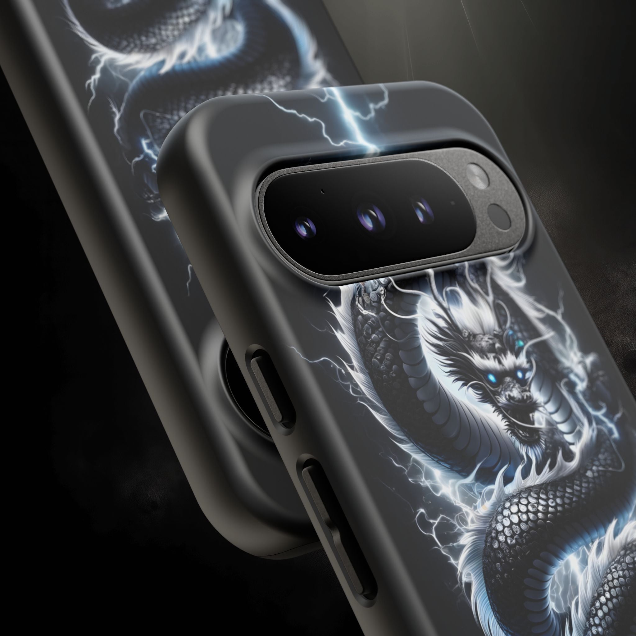 Storm Dragon Phone Case –Dark Thunder Serpent Design | Grim Sanctum