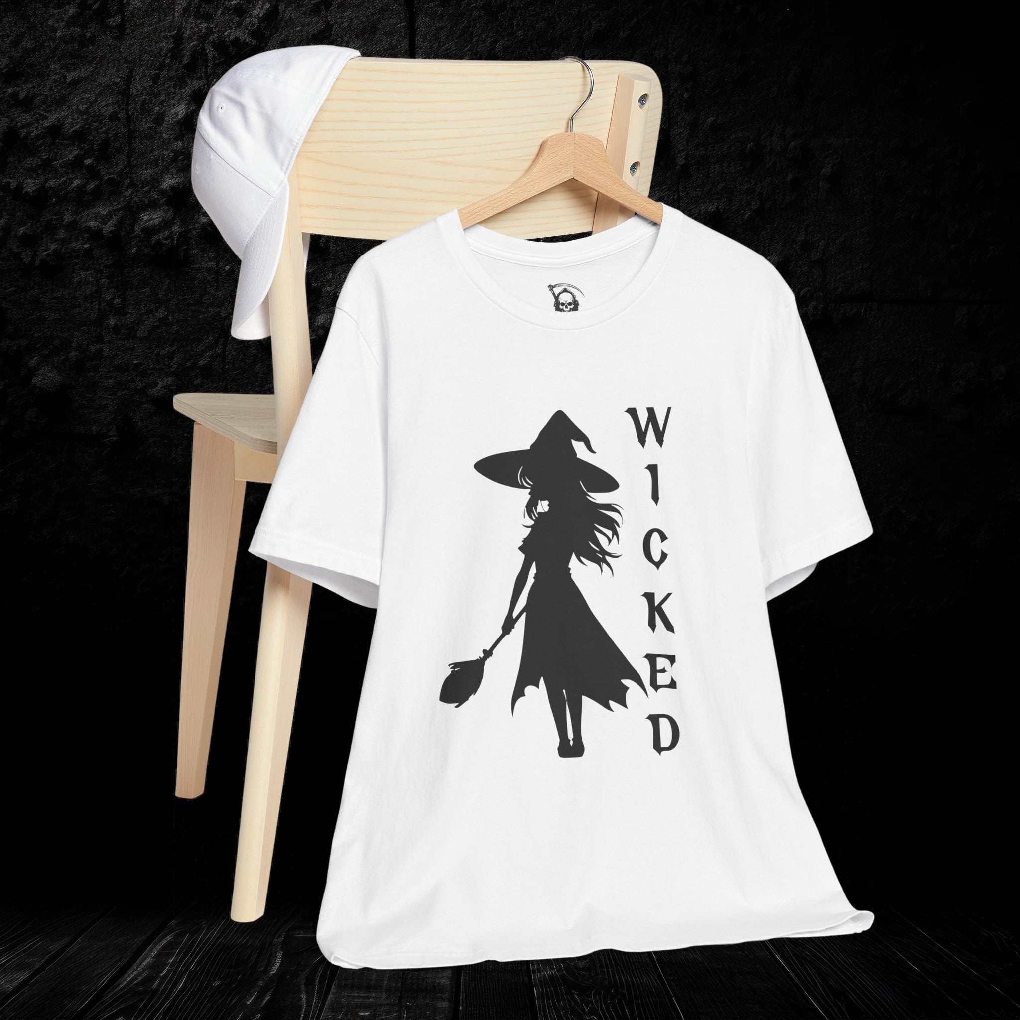 Wicked Witch Silhouette T-Shirt - Enchanting Gothic Style