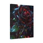 Dark Blood Rose Canvas Print - Gothic Floral Art