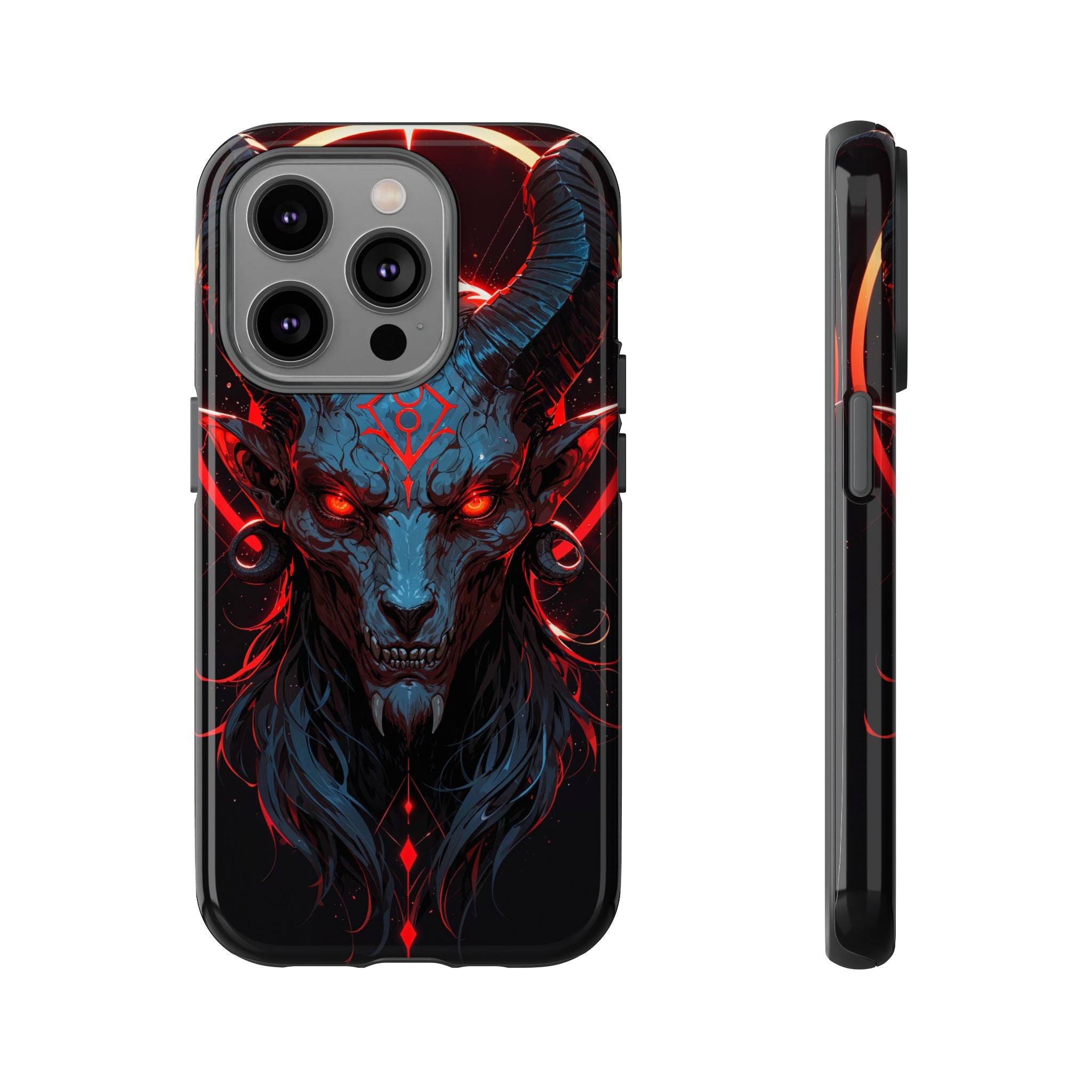 Blasphemous Goat Phone Case – Dark Ritual Sigil Design | Grim Sanctum