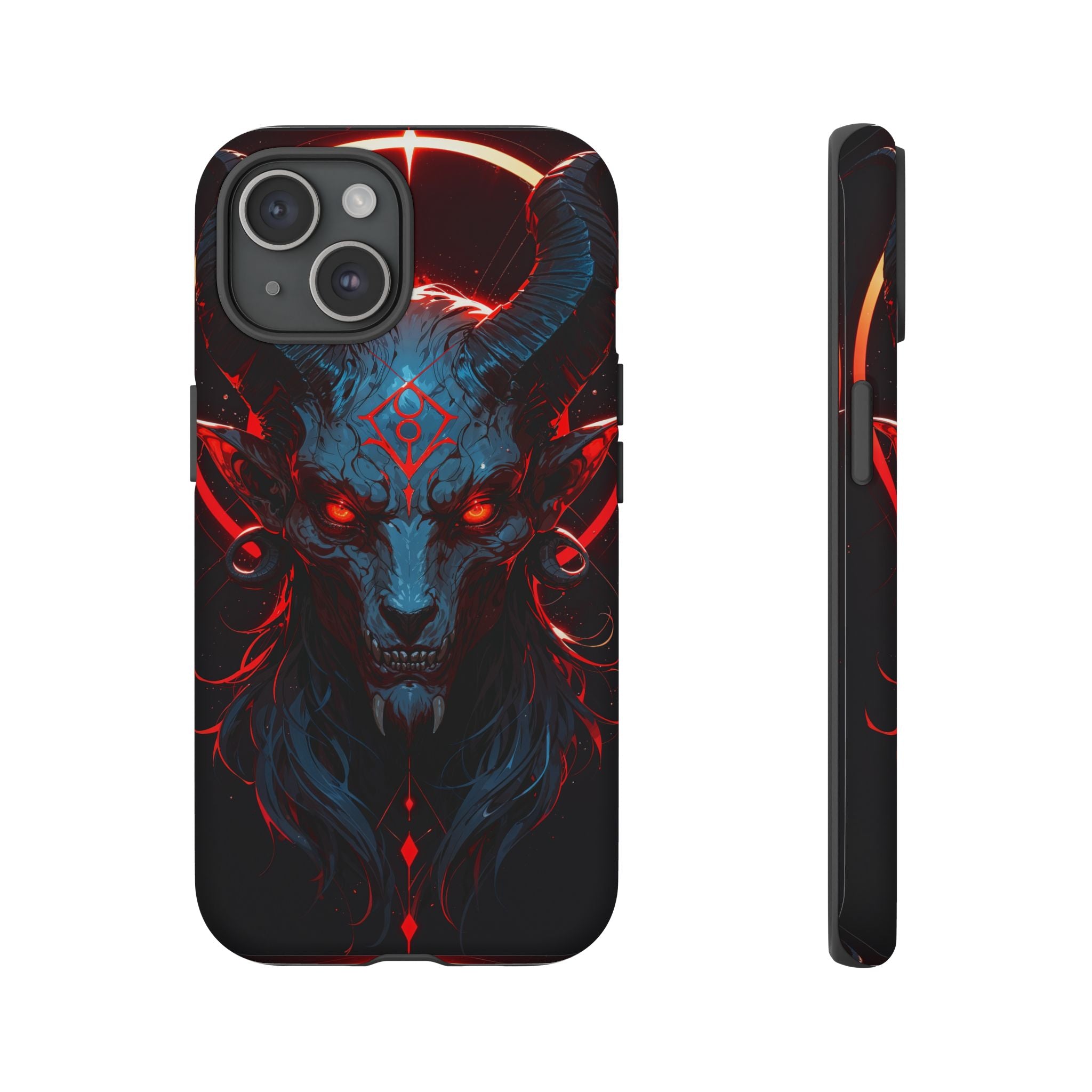 Blasphemous Goat Phone Case – Dark Ritual Sigil Design | Grim Sanctum