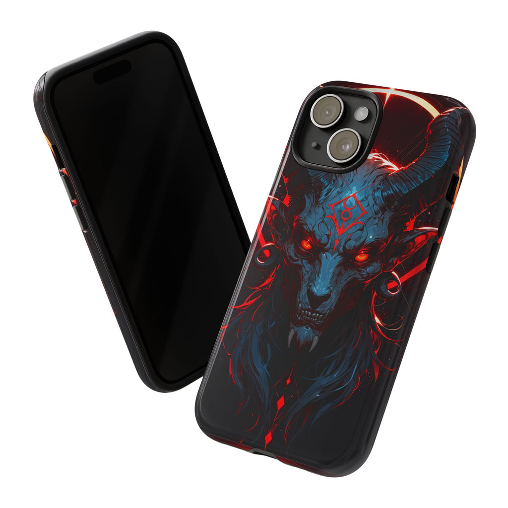 Blasphemous Goat Phone Case – Dark Ritual Sigil Design | Grim Sanctum