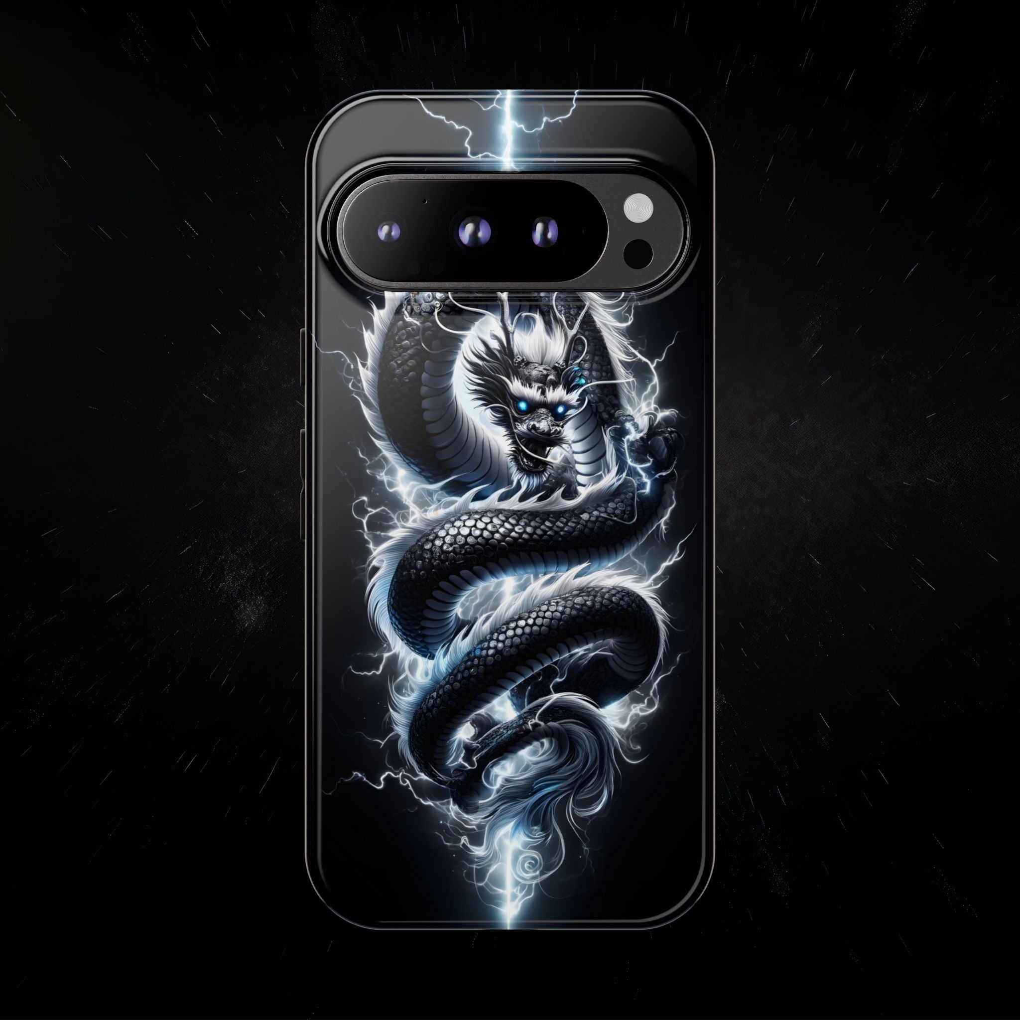 Storm Dragon Phone Case –Dark Thunder Serpent Design | Grim Sanctum