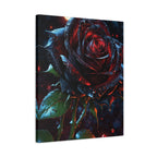 Dark Blood Rose Canvas Print - Gothic Floral Art