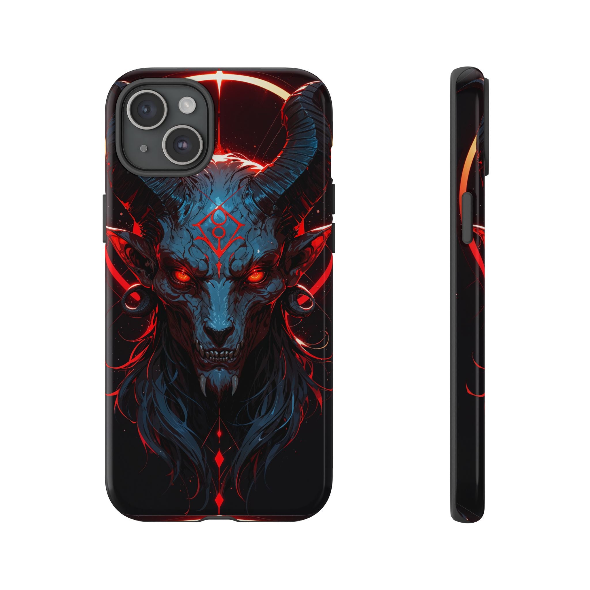 Blasphemous Goat Phone Case – Dark Ritual Sigil Design | Grim Sanctum