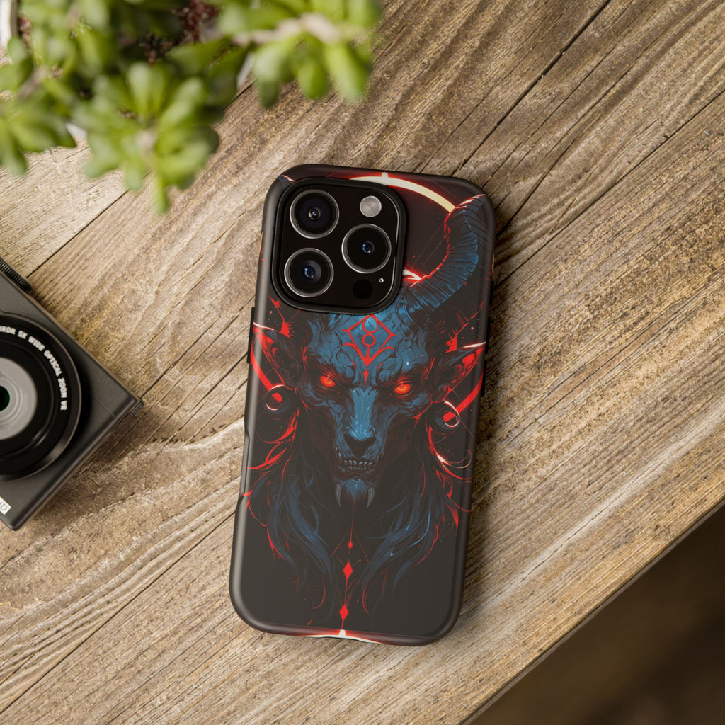 Blasphemous Goat Phone Case – Dark Ritual Sigil Design | Grim Sanctum