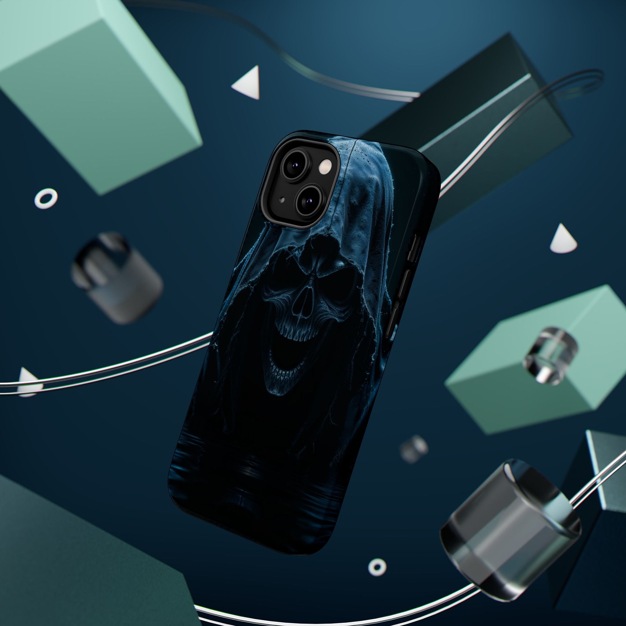 Grim Reaper Magnetic Phone Case – Dark Skull Hooded Cover for iPhone | Edgy Shockproof Protection