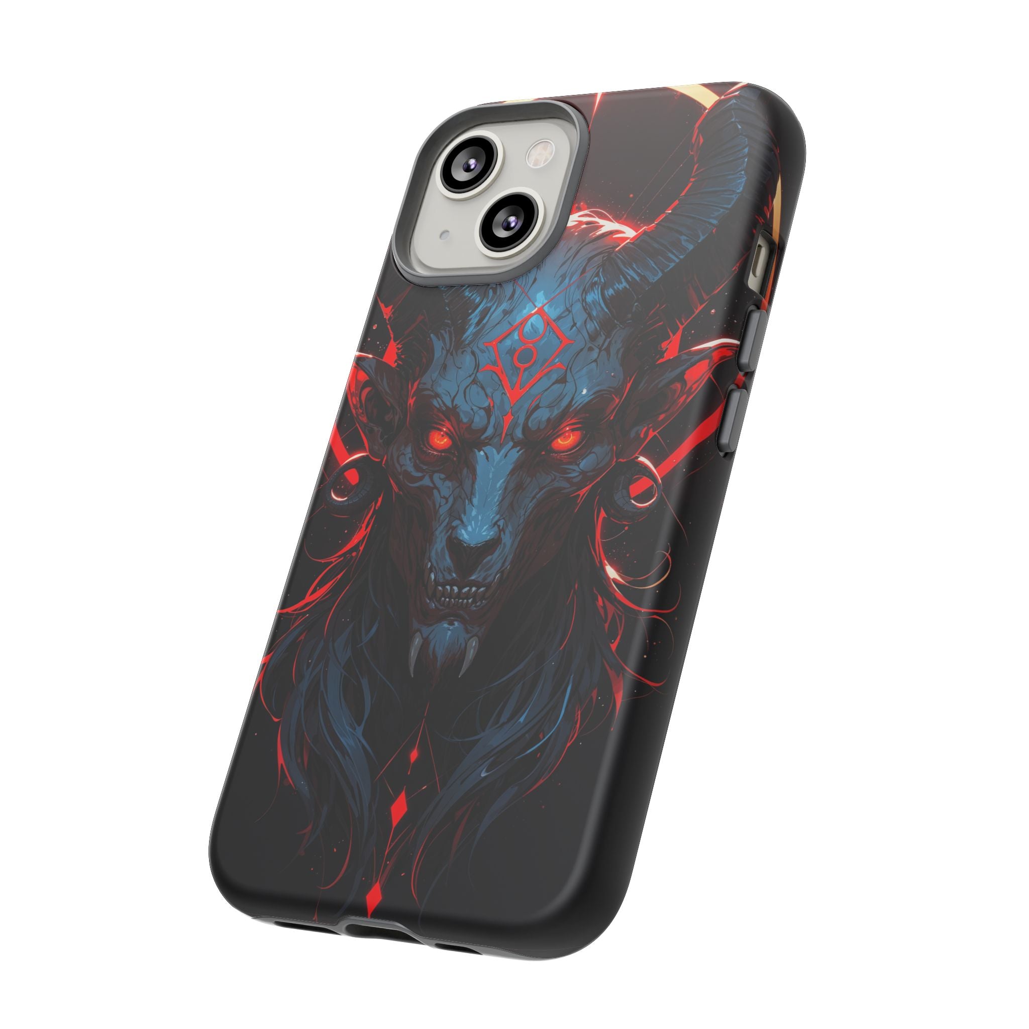 Blasphemous Goat Phone Case – Dark Ritual Sigil Design | Grim Sanctum
