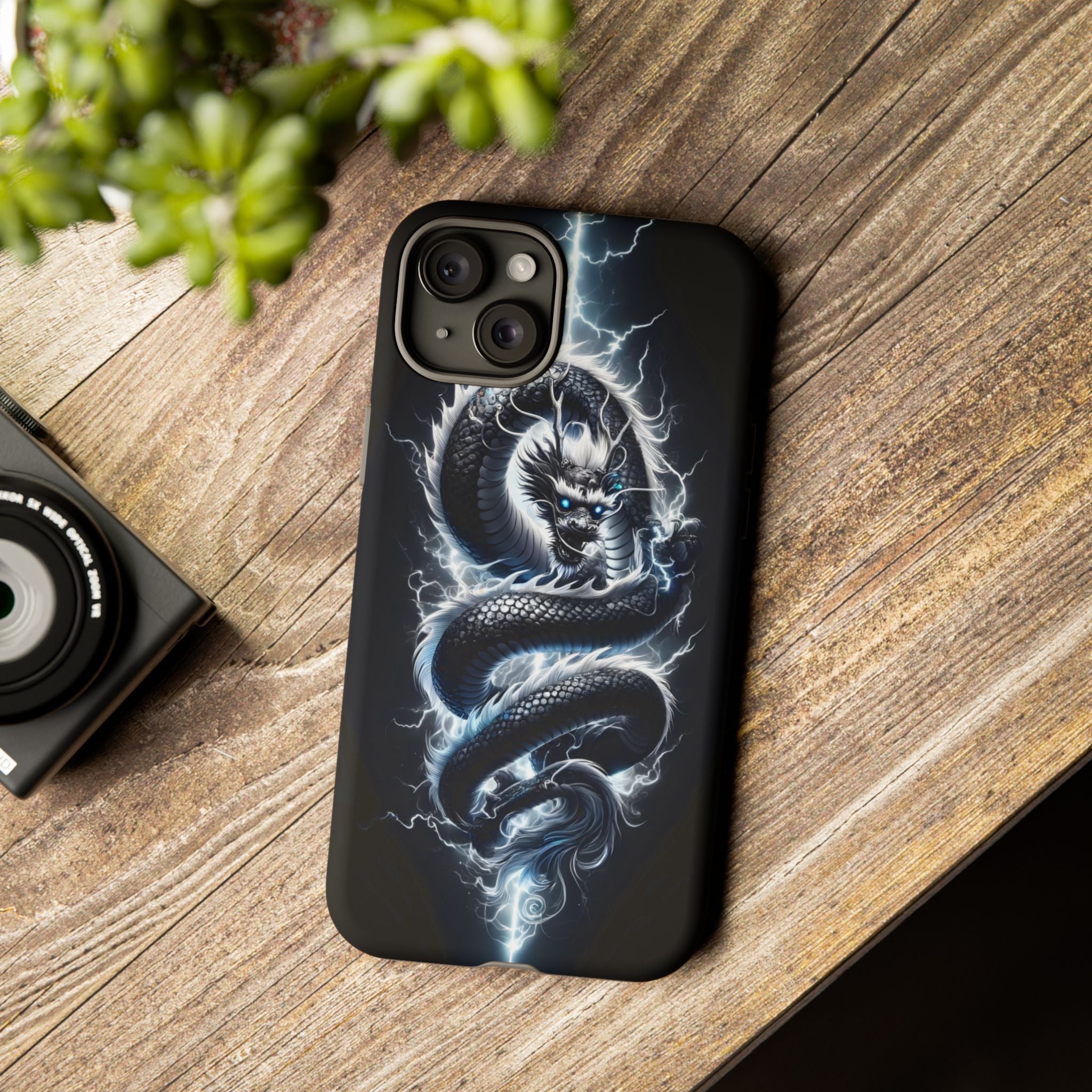Storm Dragon Phone Case –Dark Thunder Serpent Design | Grim Sanctum