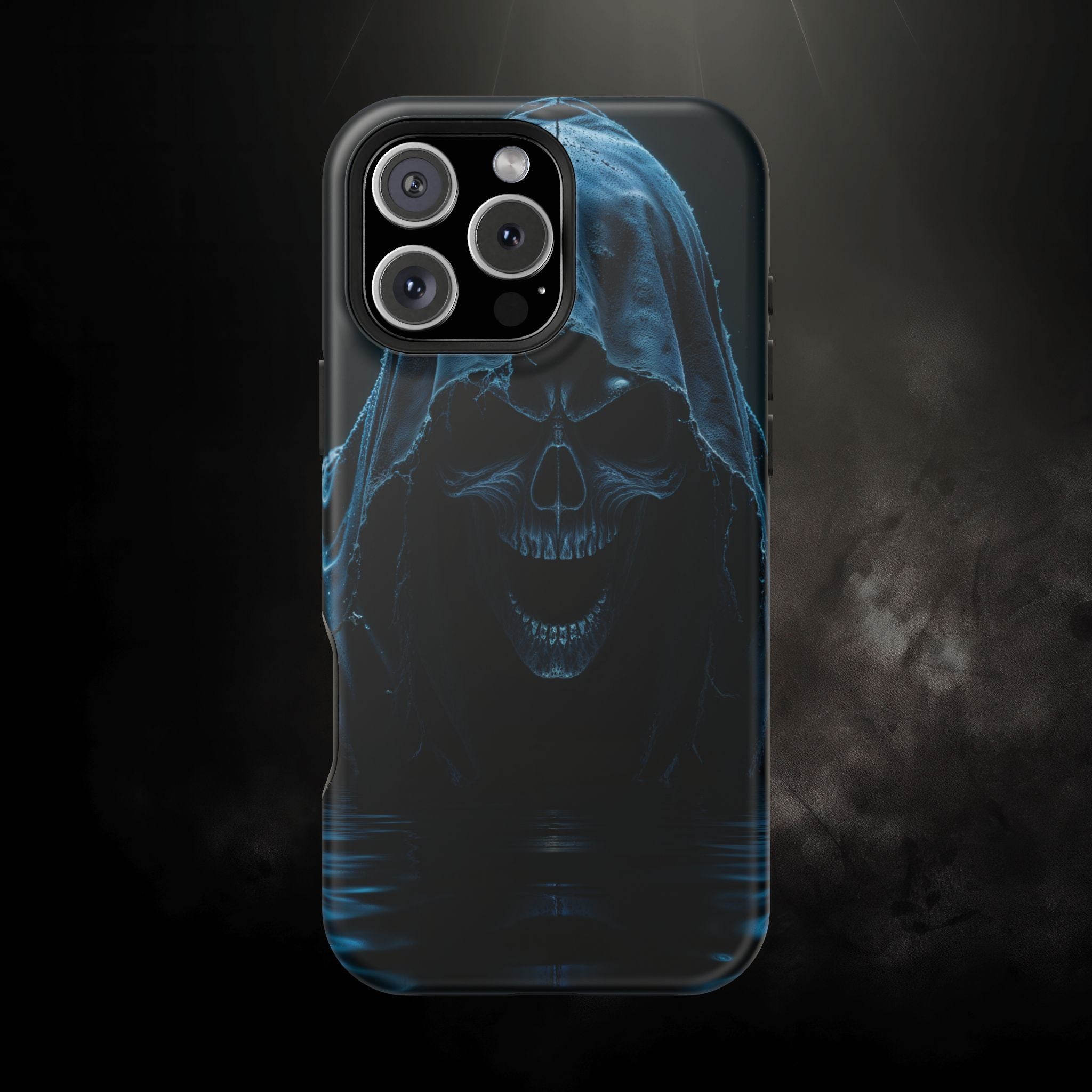 Grim Reaper Magnetic Phone Case – Dark Skull Hooded Cover for iPhone | Edgy Shockproof Protection