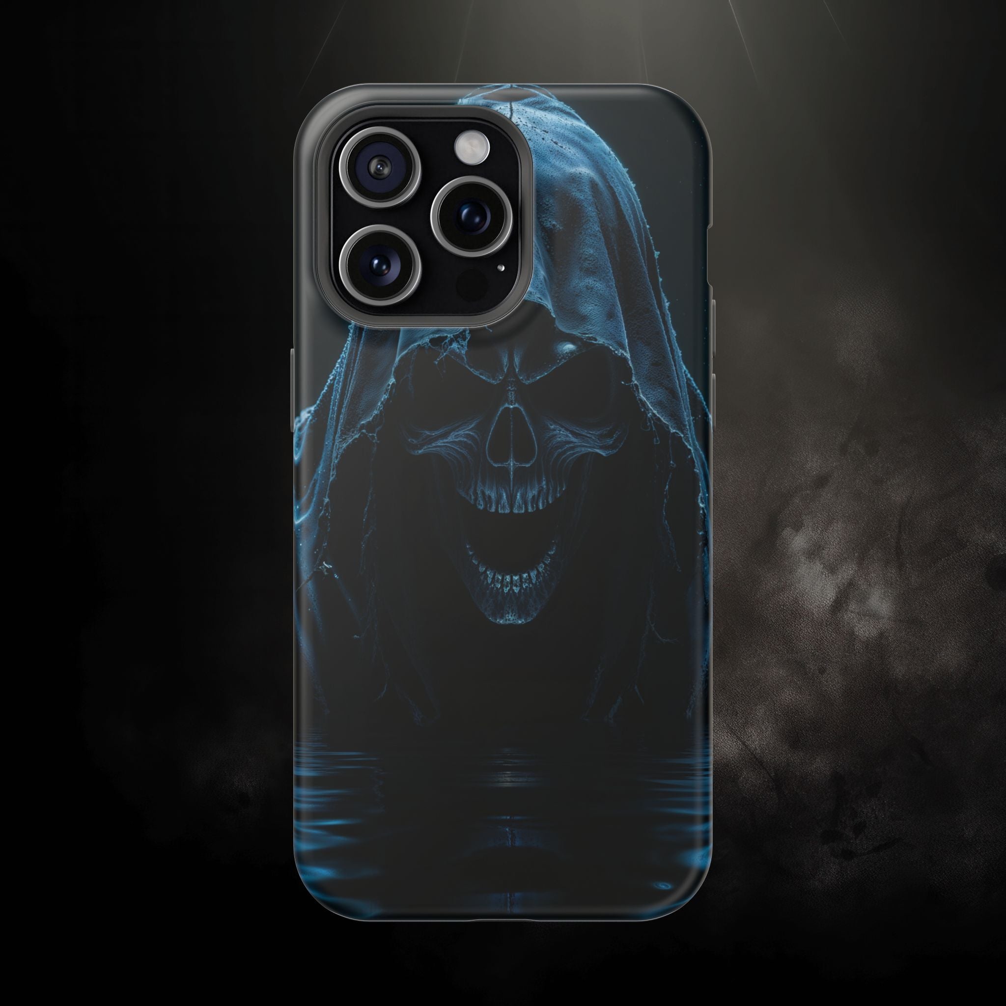 Grim Reaper Magnetic Phone Case – Dark Skull Hooded Cover for iPhone | Edgy Shockproof Protection